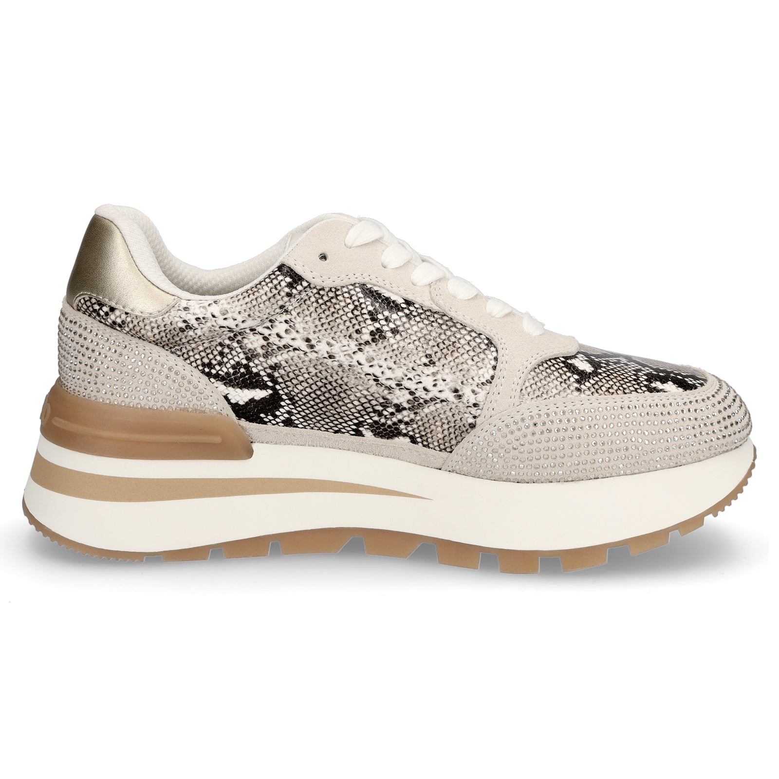 Liu Jo Damen Sneaker Amazing 25 beige metallic
