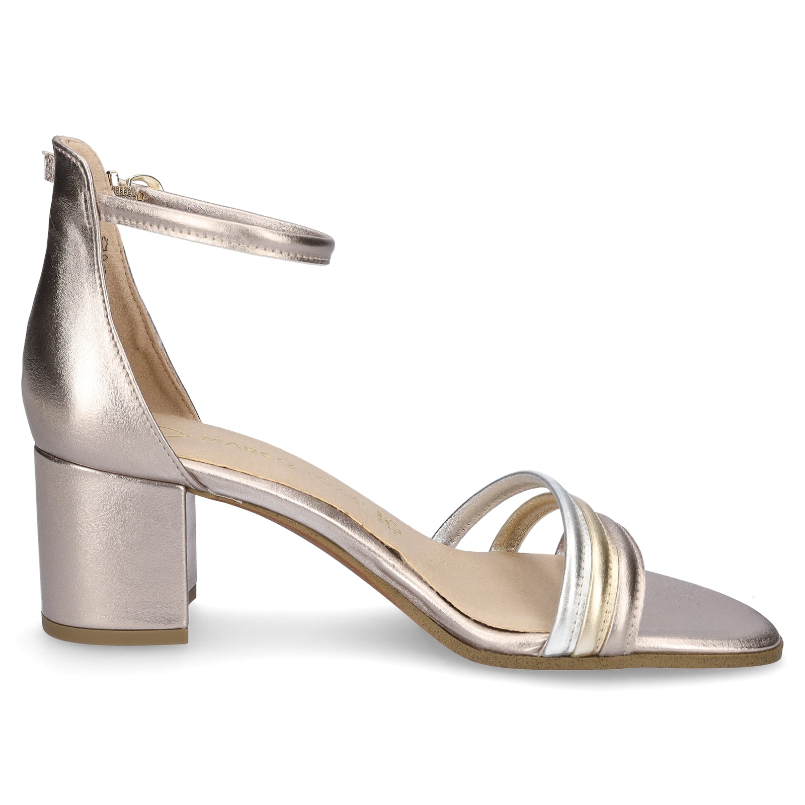 Marco Tozzi women's sandals pink metallic