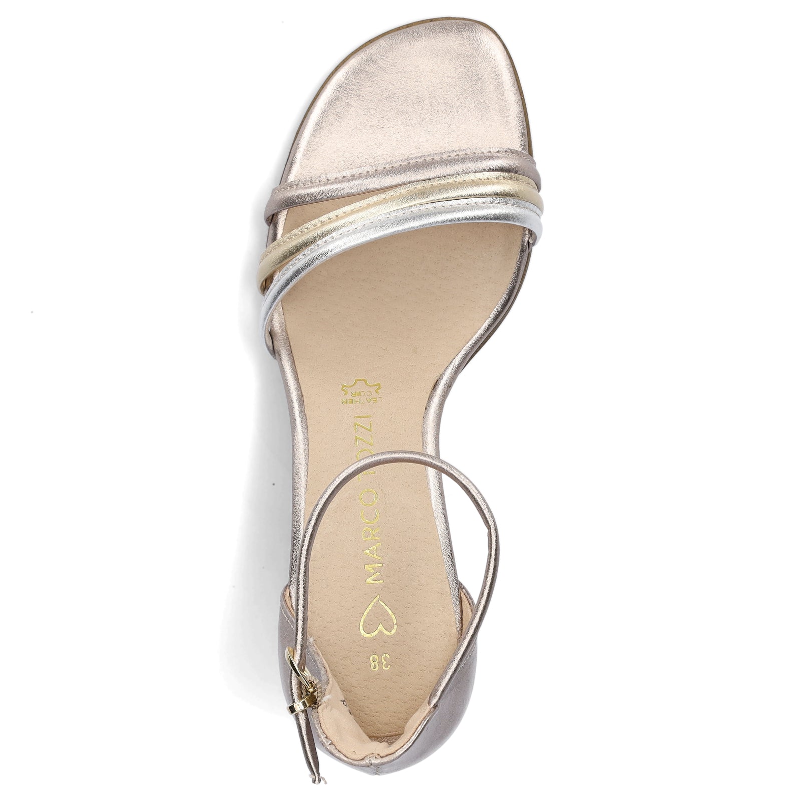 Marco Tozzi women's sandals pink metallic