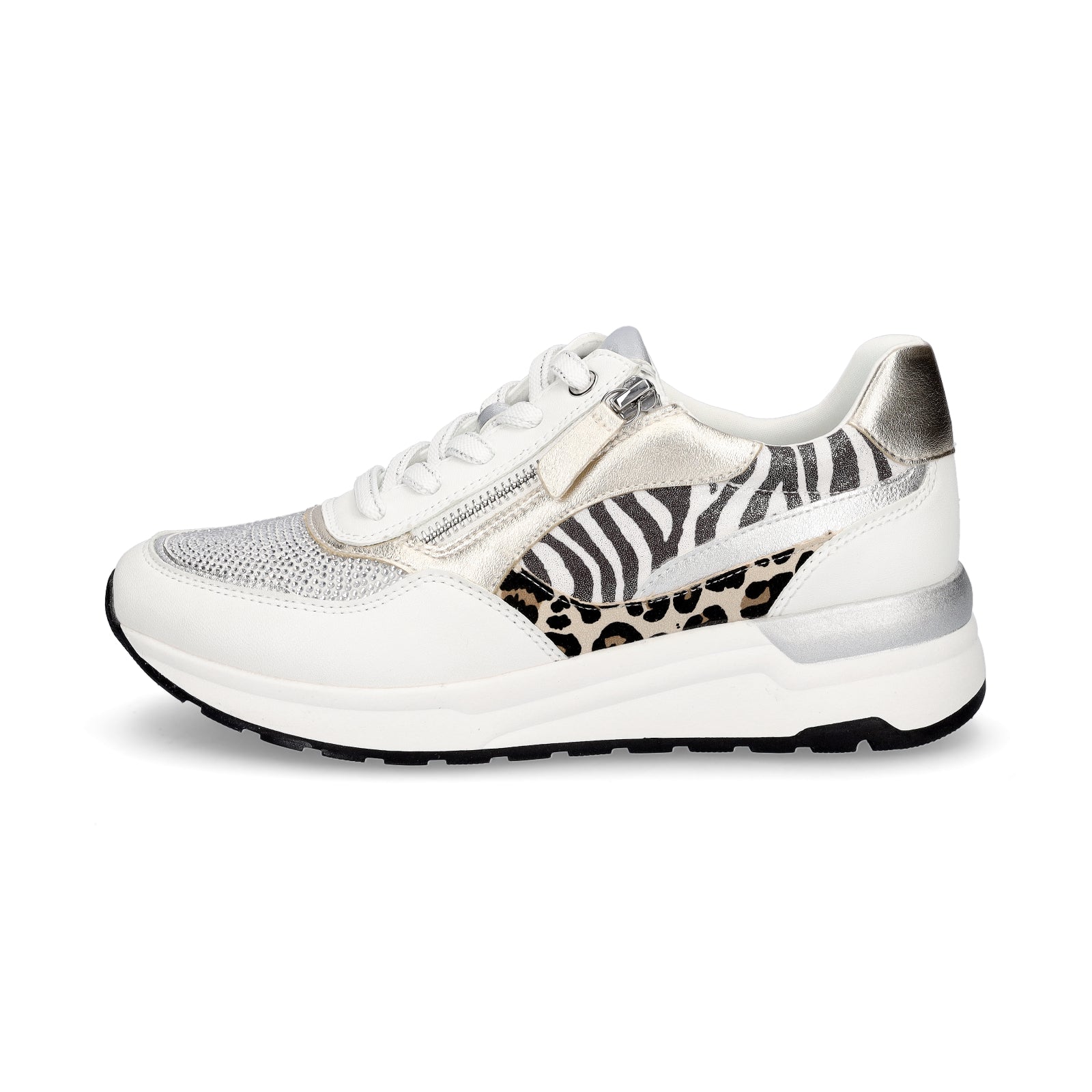 Marco Tozzi Damen Sneaker weiß Animal Print