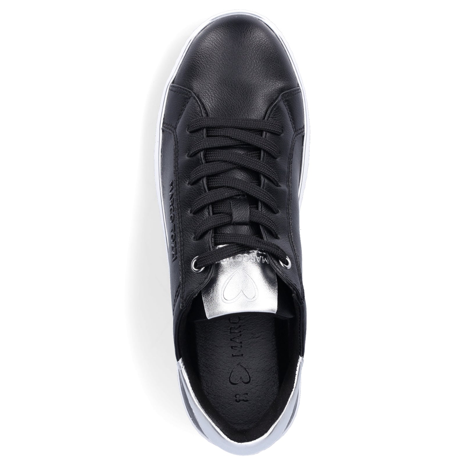 Marco Tozzi women's sneakers black silver