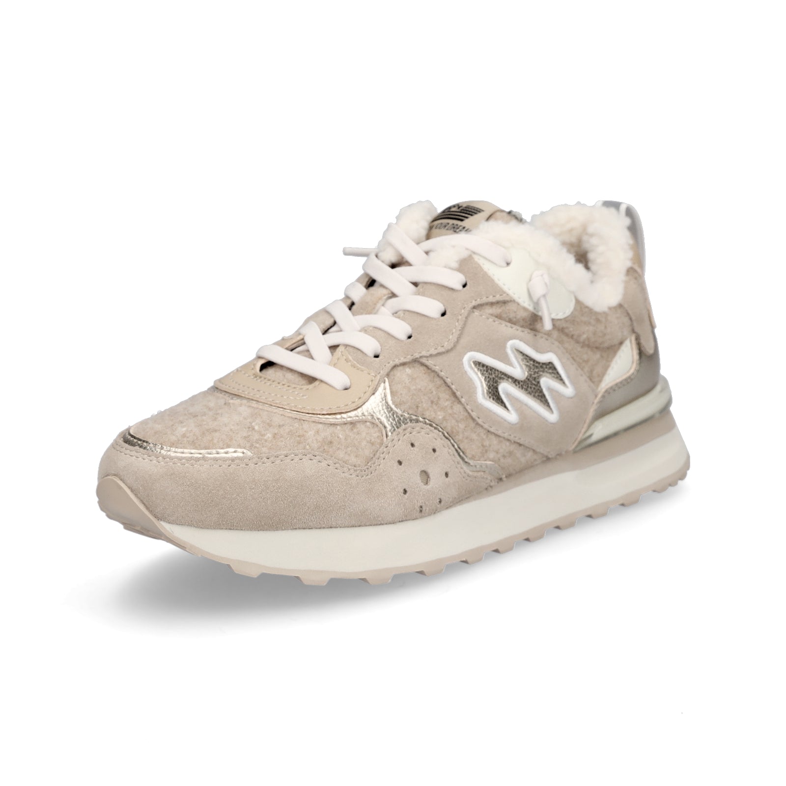 Maripé Damen Sneaker Amsterdam beige gold