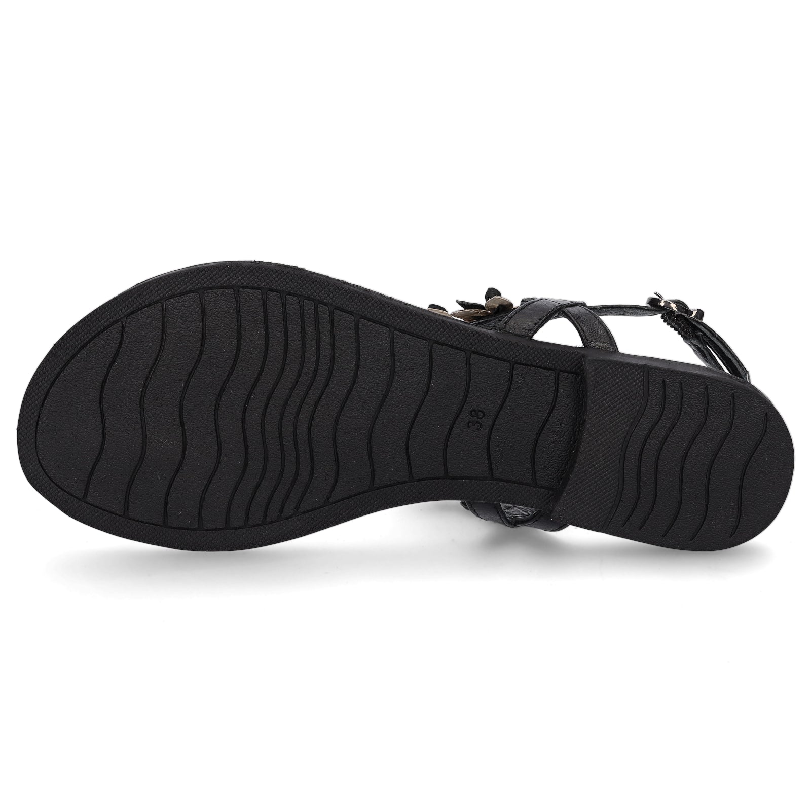 Marco Tozzi women's toe separator sandals black