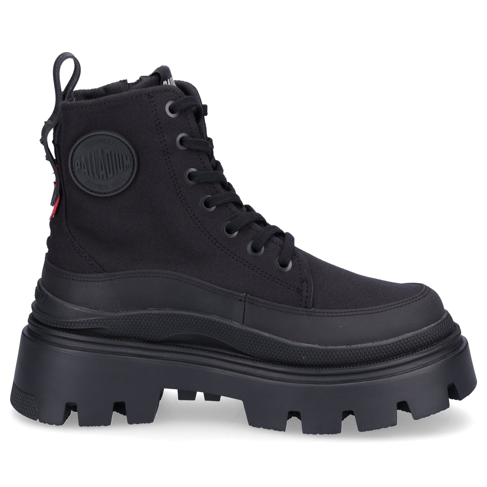 Palladium women's lace-up boot Pallasquad Zip Tx black