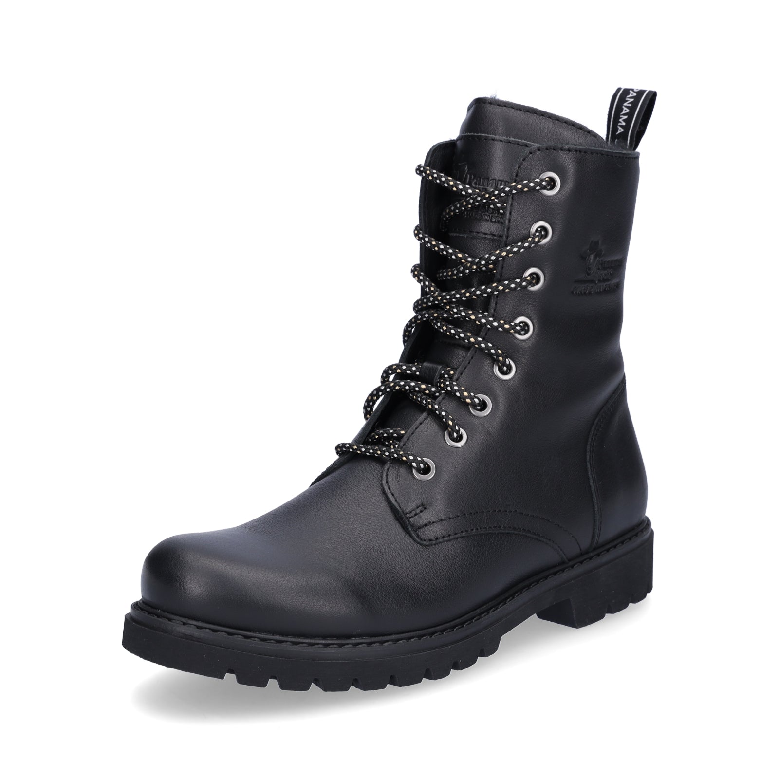Panama Jack women's lace-up ankle boots black