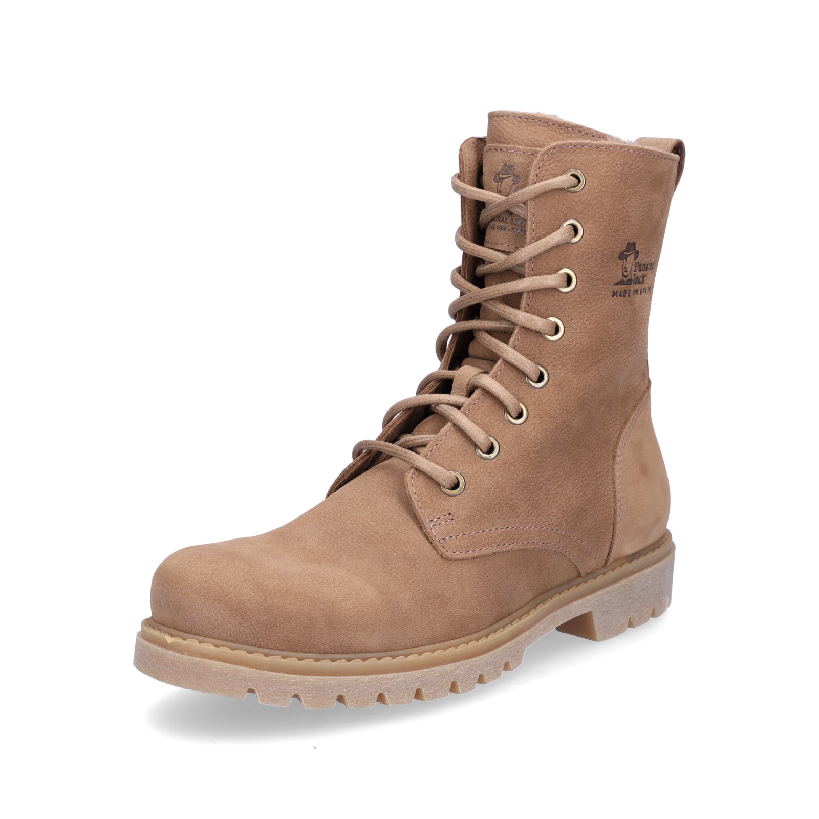 Panama Jack Damen Schnürstiefelette taupe