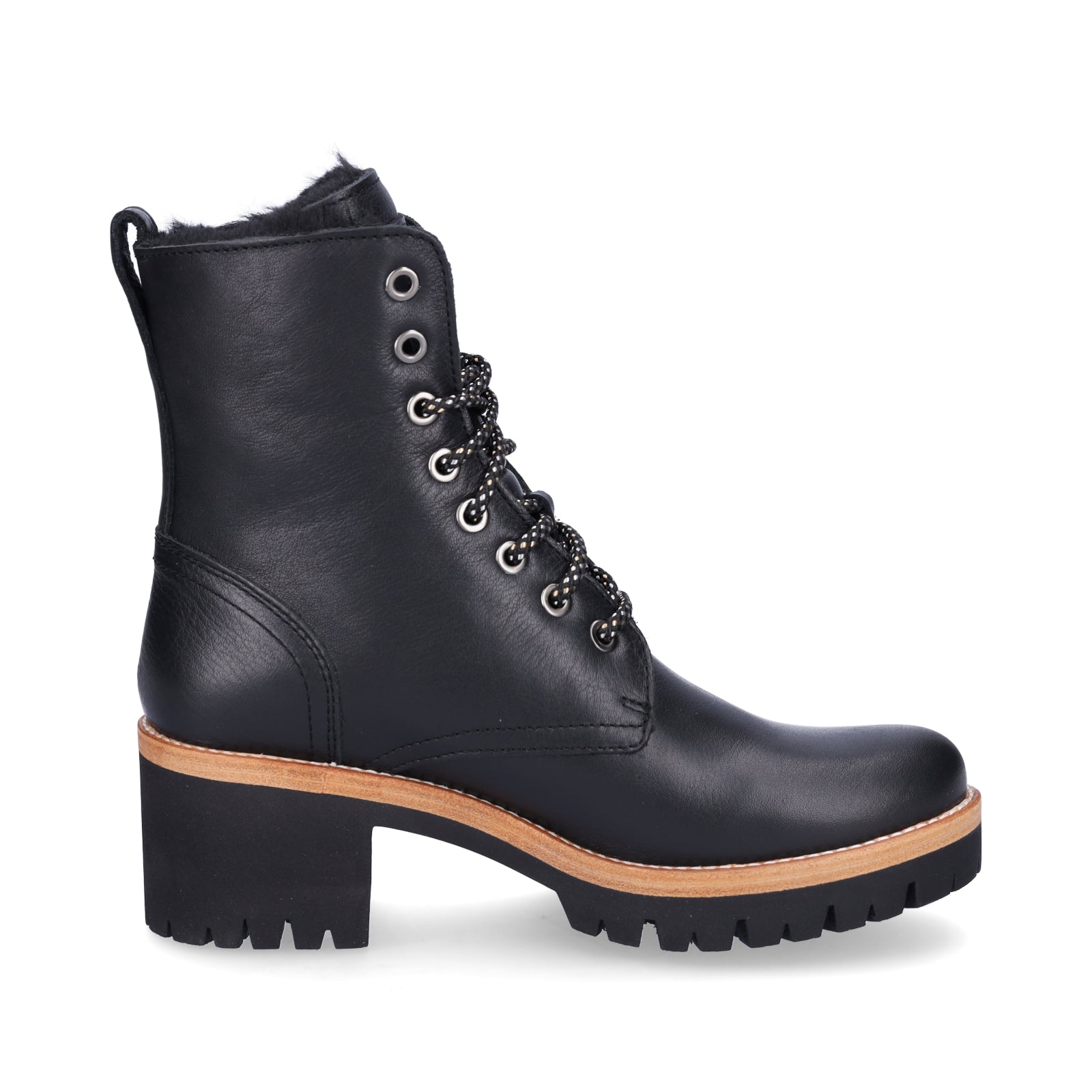 Panama Jack Damen Schnürstiefelette schwarz