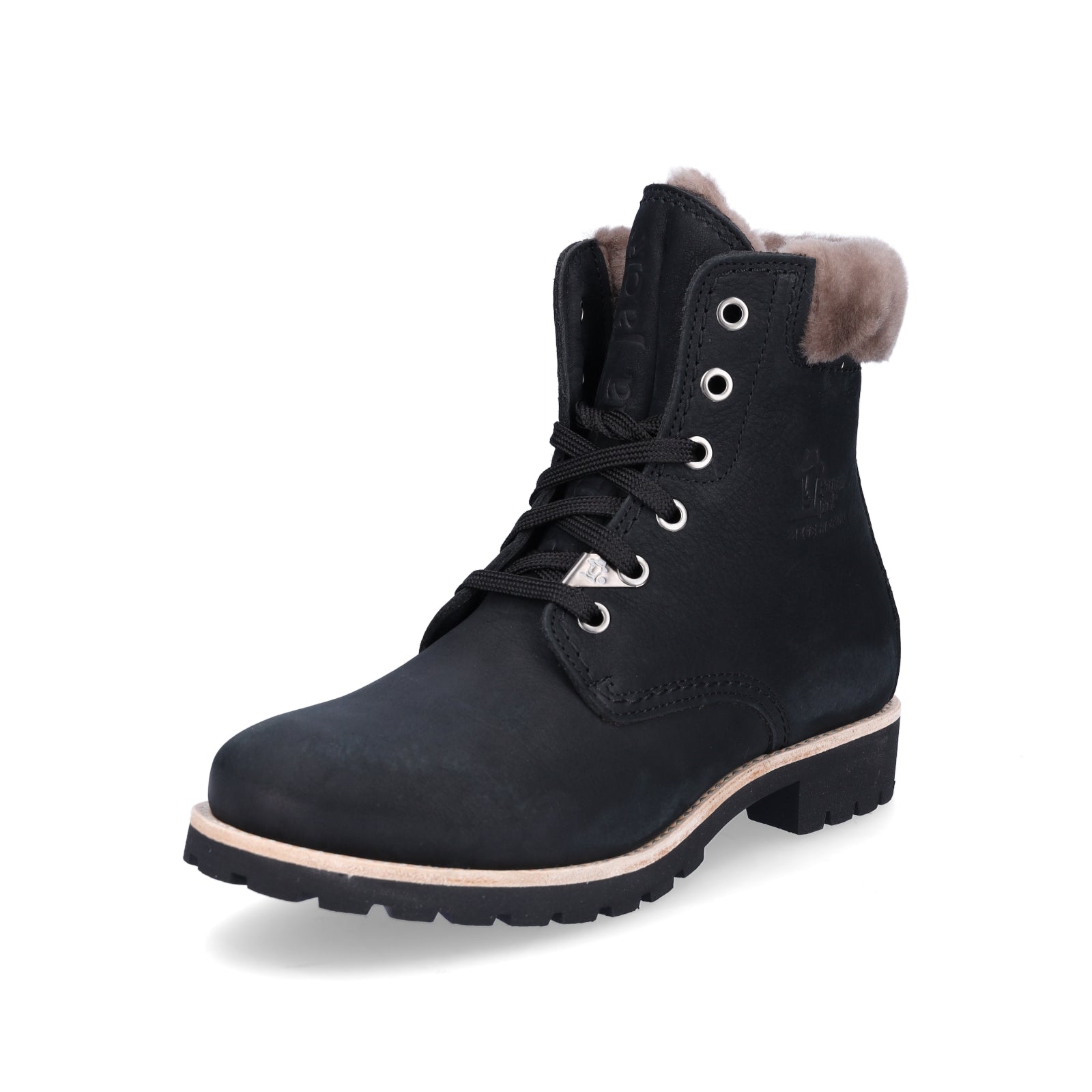 Panama Jack women's lace-up ankle boots black