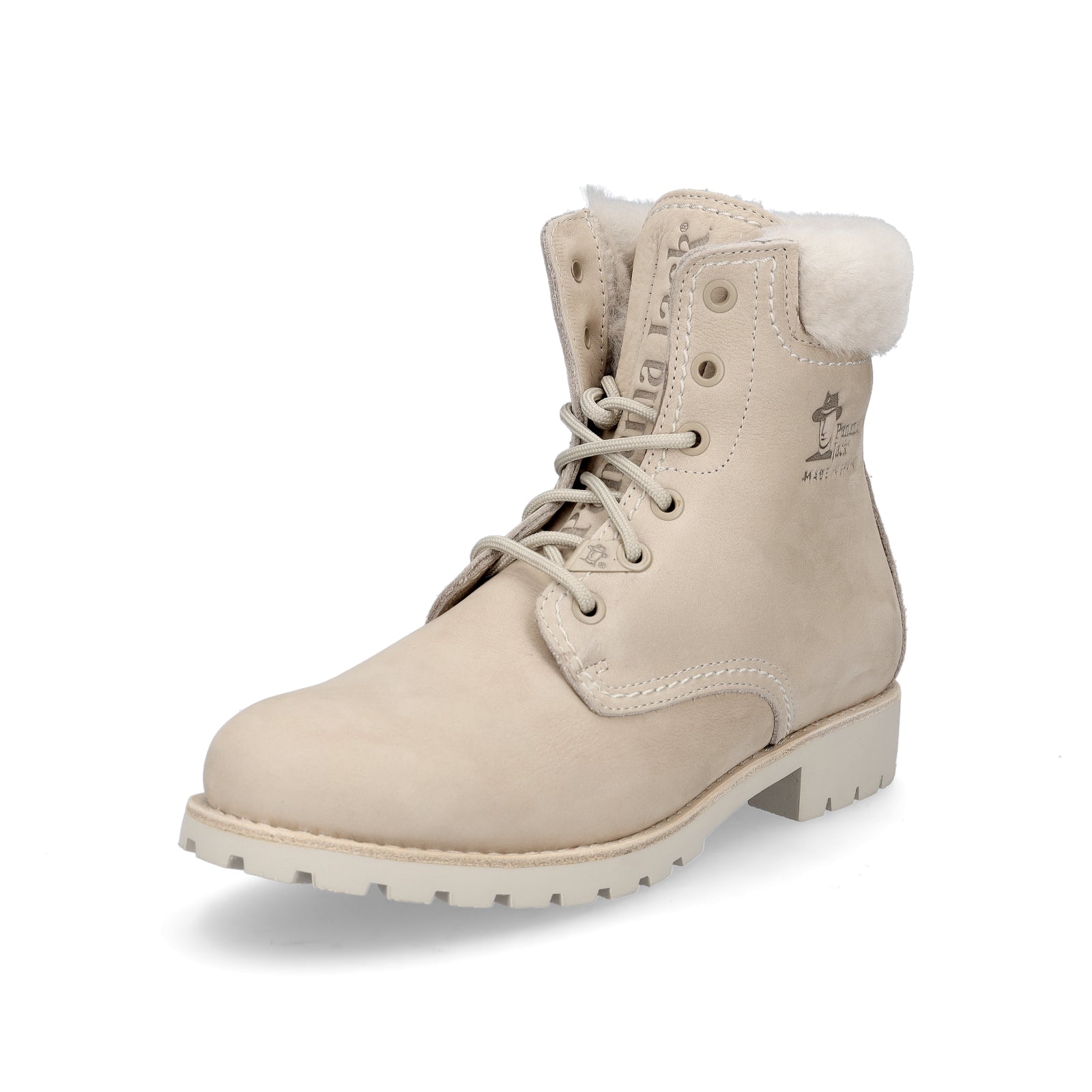 Panama Jack Damen Schnürstiefelette beige
