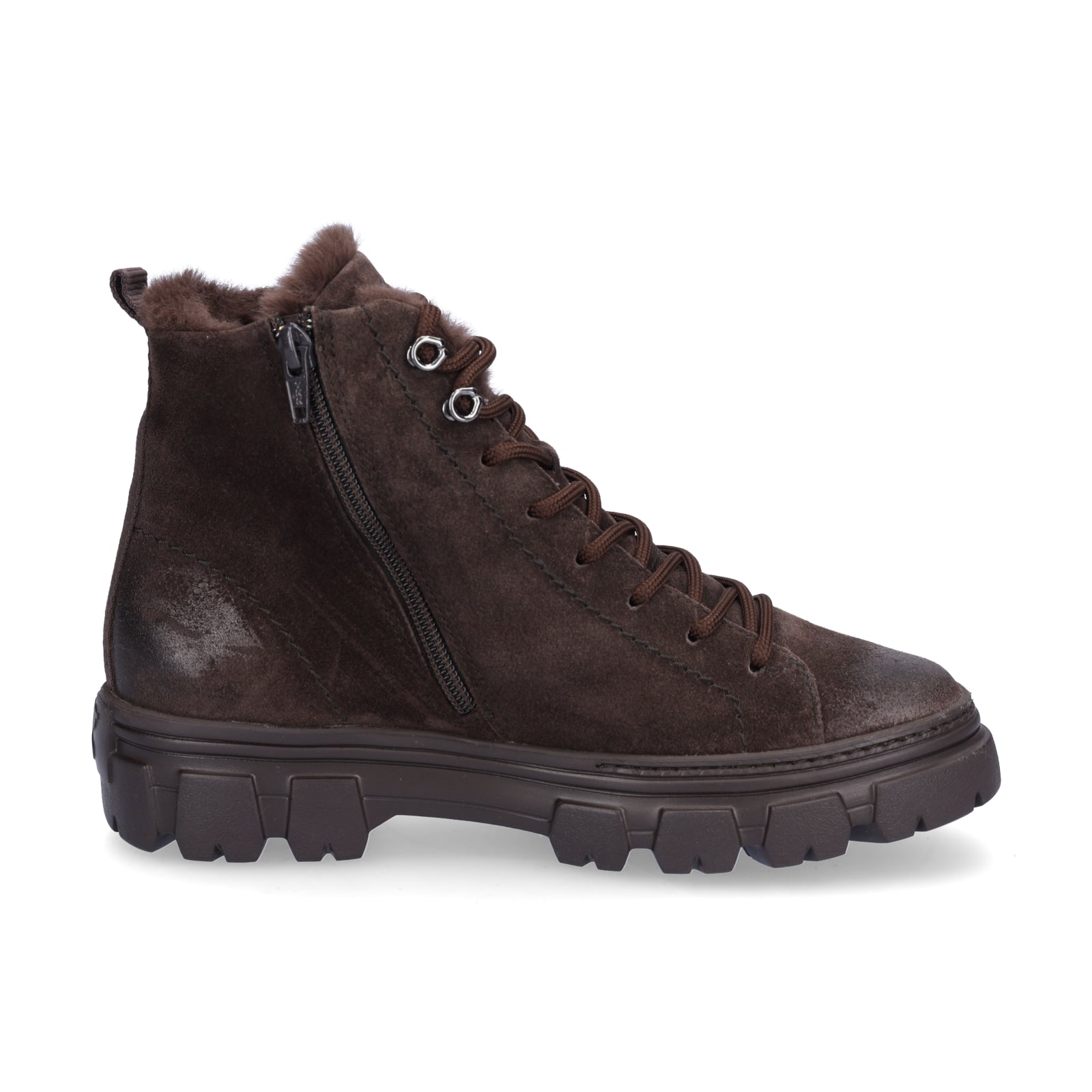 Paul Green Women's Lace-up Boot Dark Brown