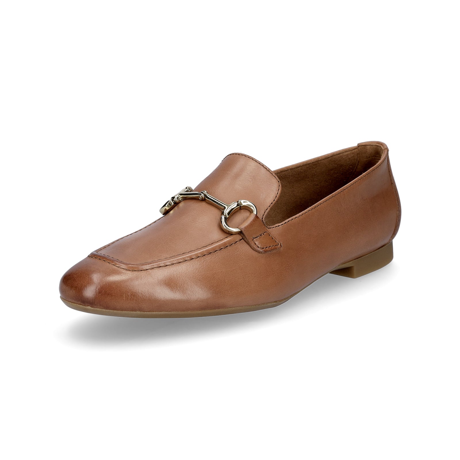 Paul Green women's leather slippers cognac brown