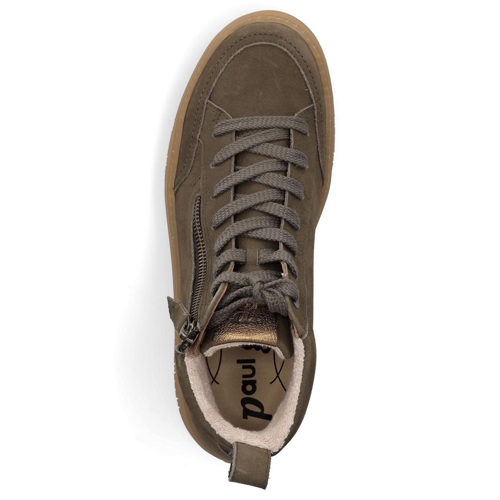 Paul Green Damen High-Top Sneaker olivgrün