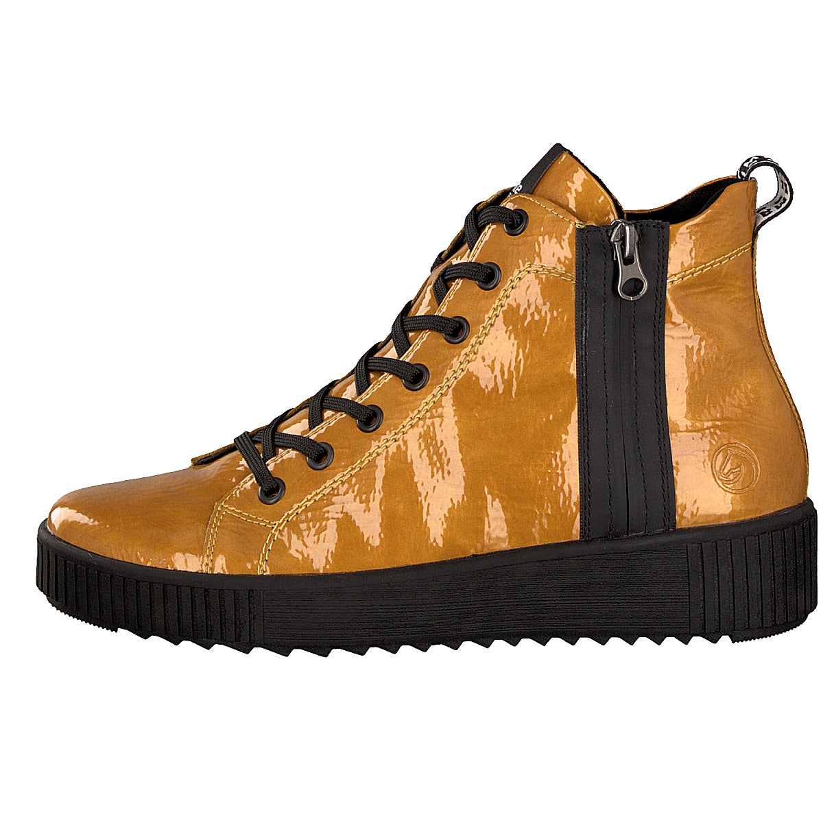 Remonte women's lace-up boot yellow