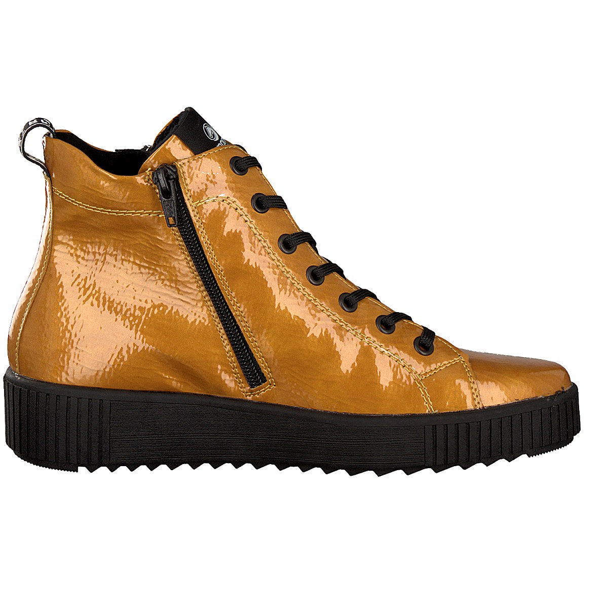 Remonte women's lace-up boot yellow