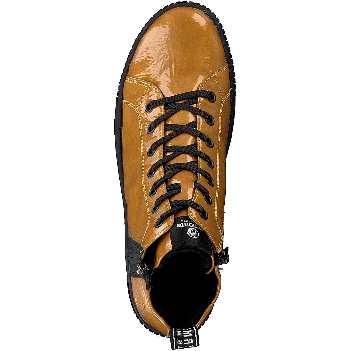 Remonte women's lace-up boot yellow