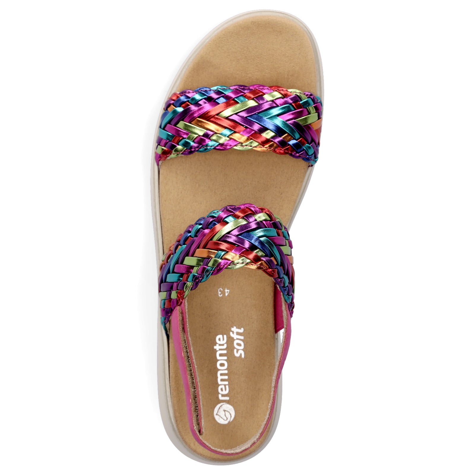 Remonte Damen Sandale pink multi metallic