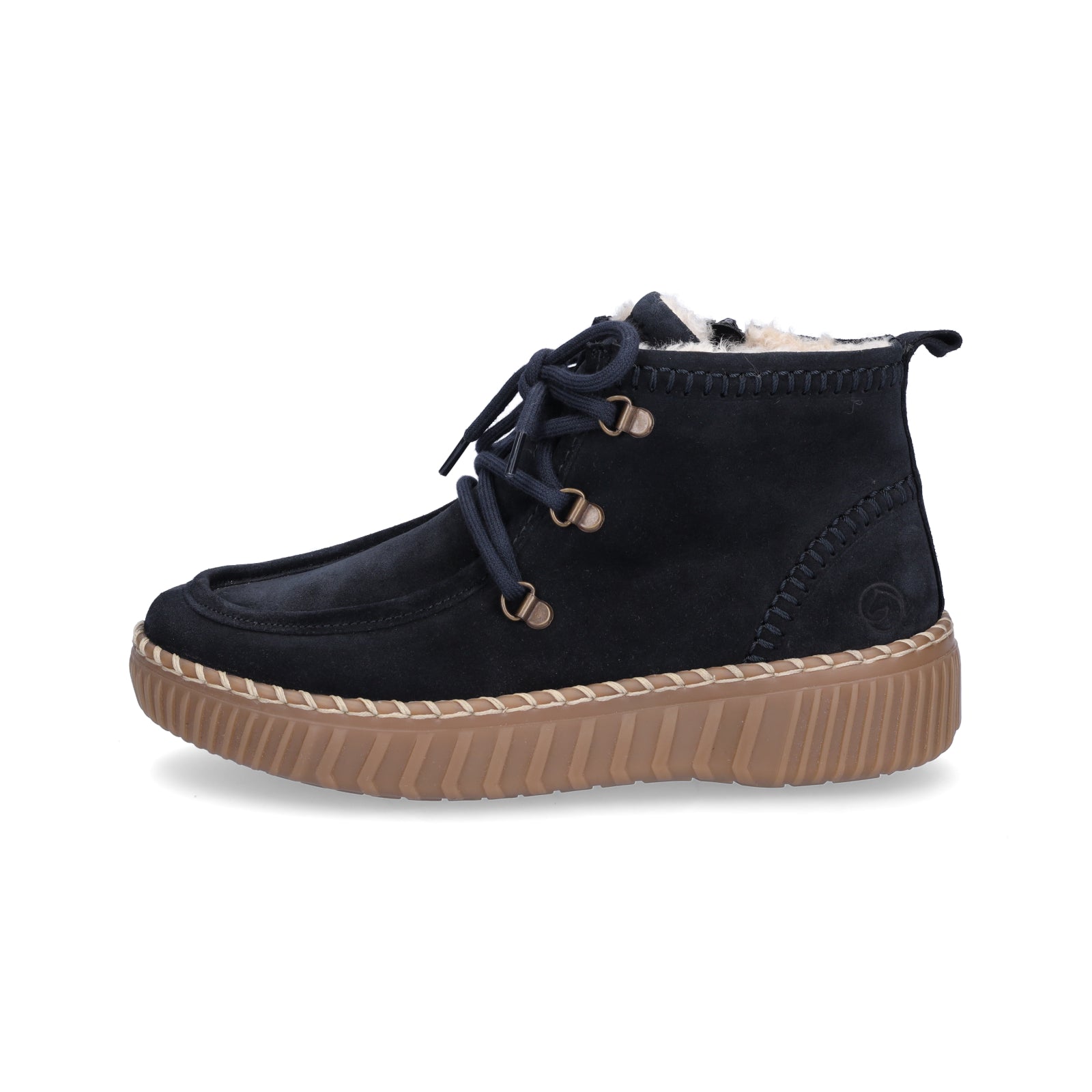 Remonte Women's Lace-Up Boot Blue