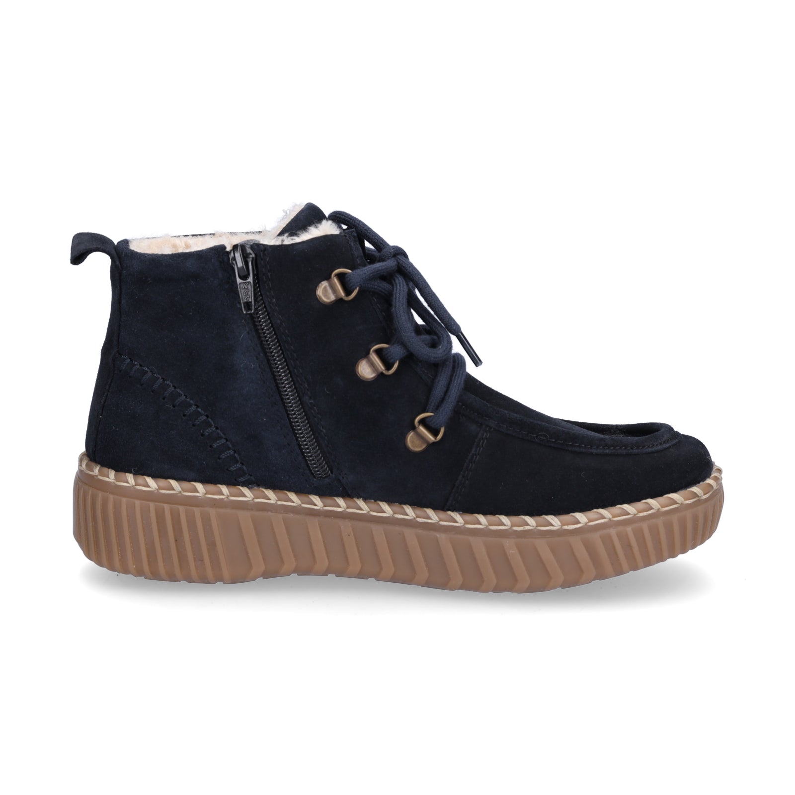 Remonte Women's Lace-Up Boot Blue