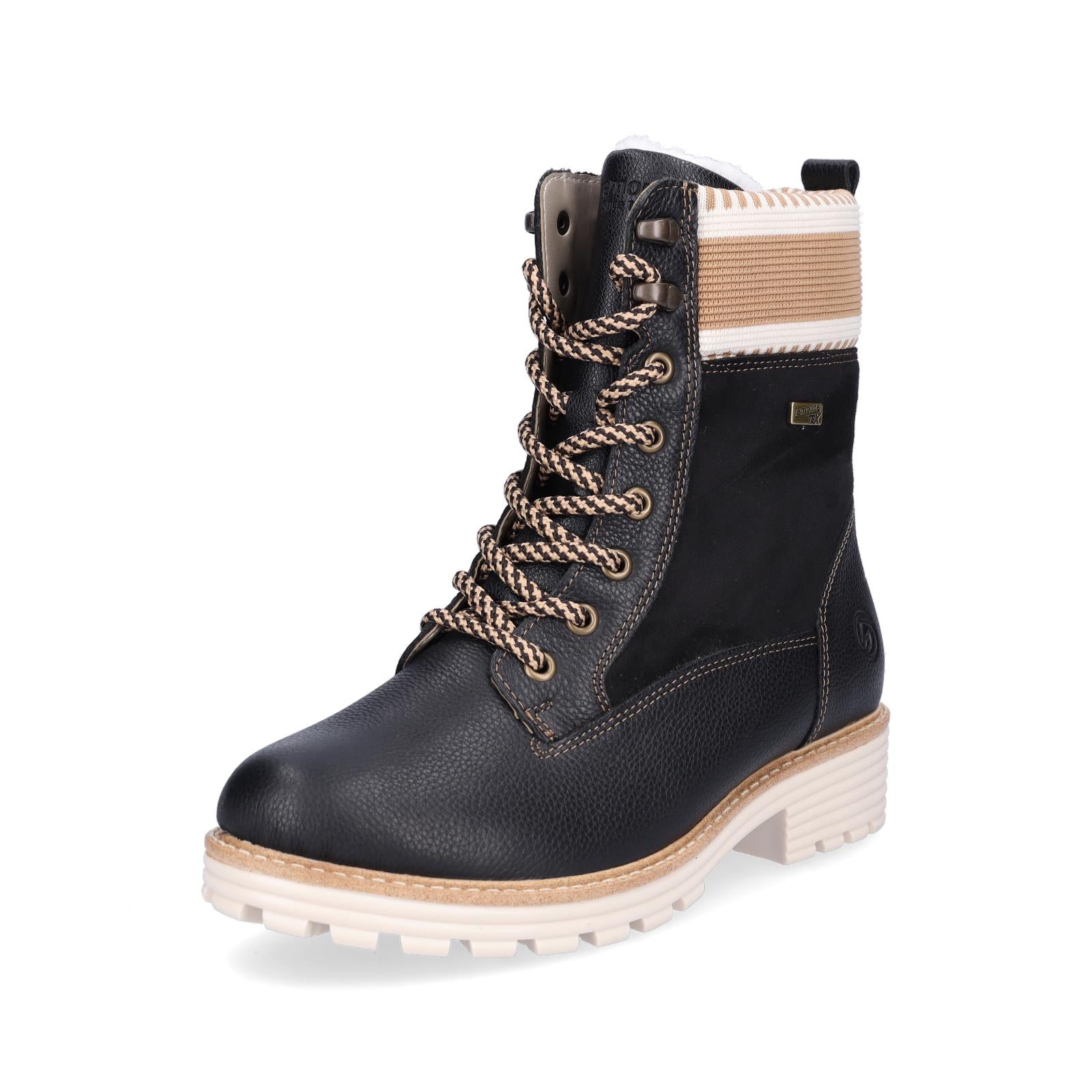 Remonte women's lace-up boot black