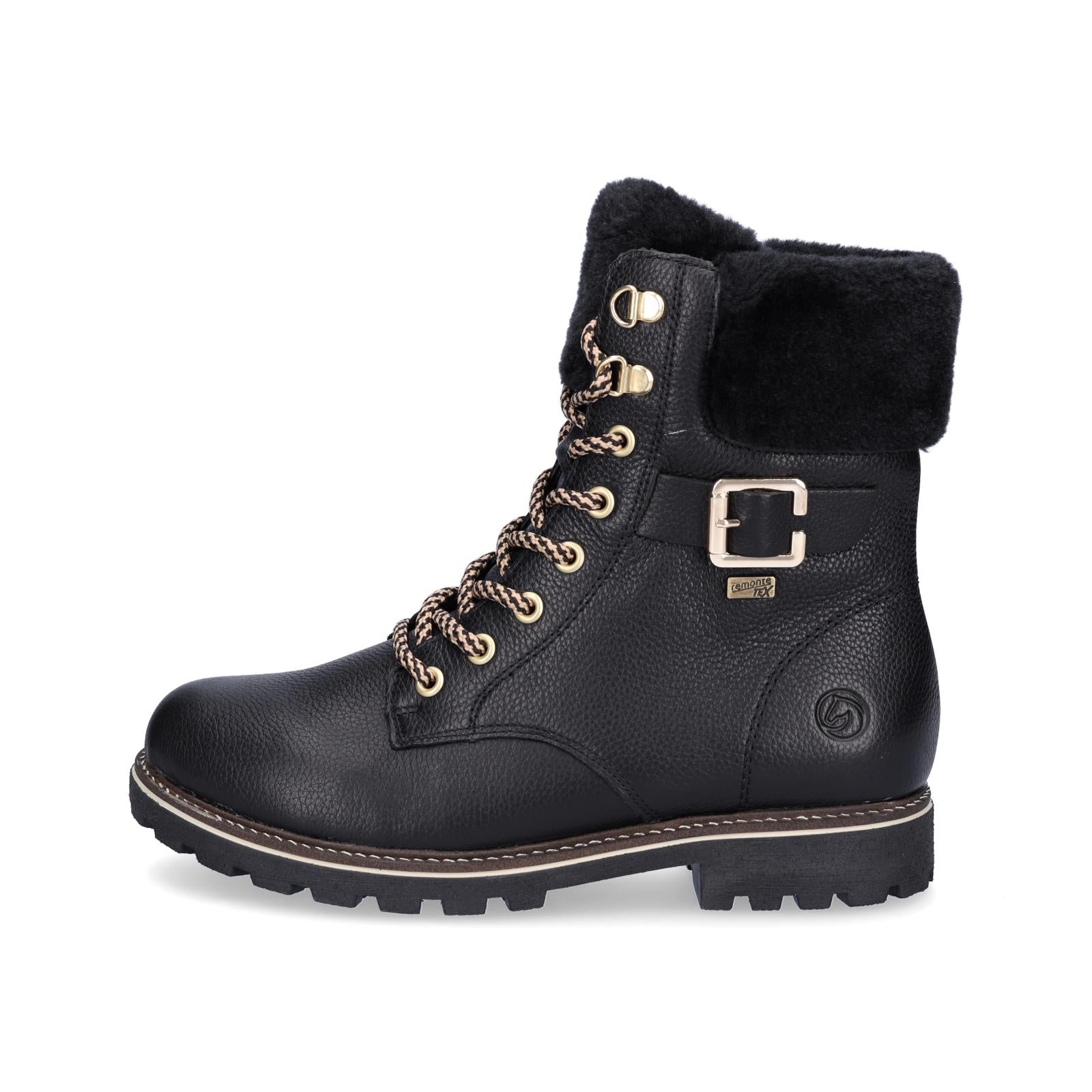 Remonte women's lace-up boot black
