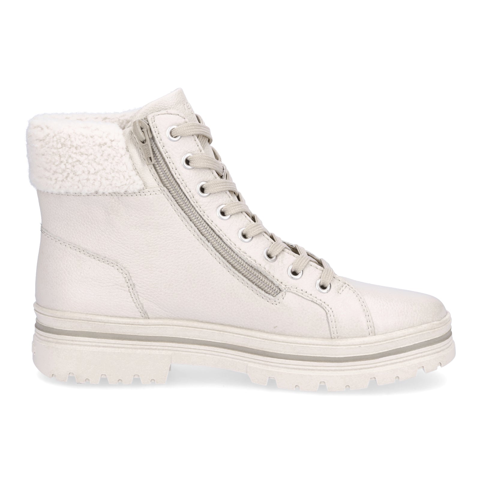Remonte women's lace-up boots offwhite