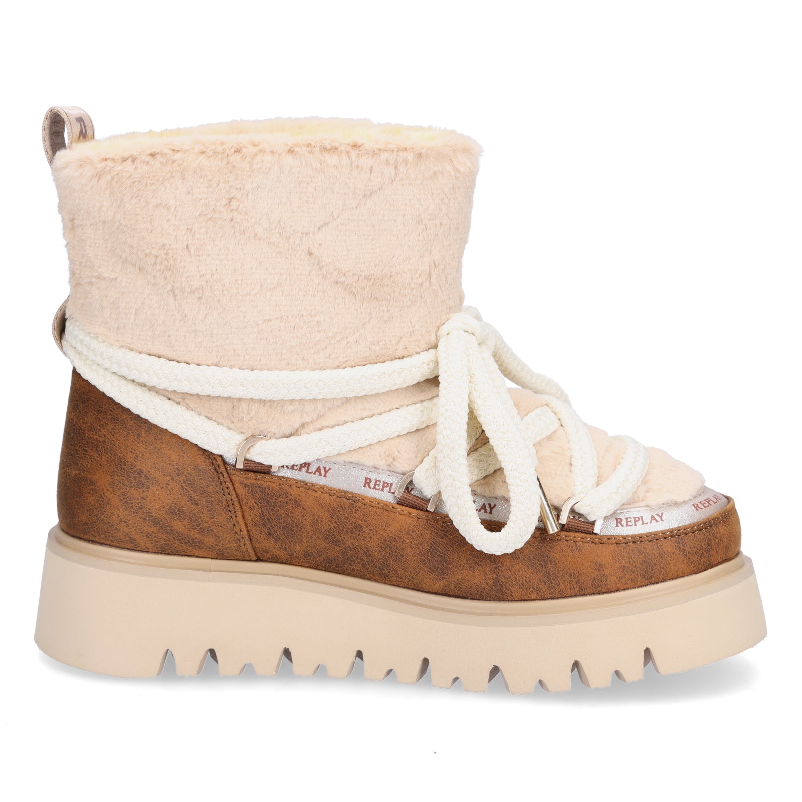 Replay Damen Moonboots Melrose Warm beige braun