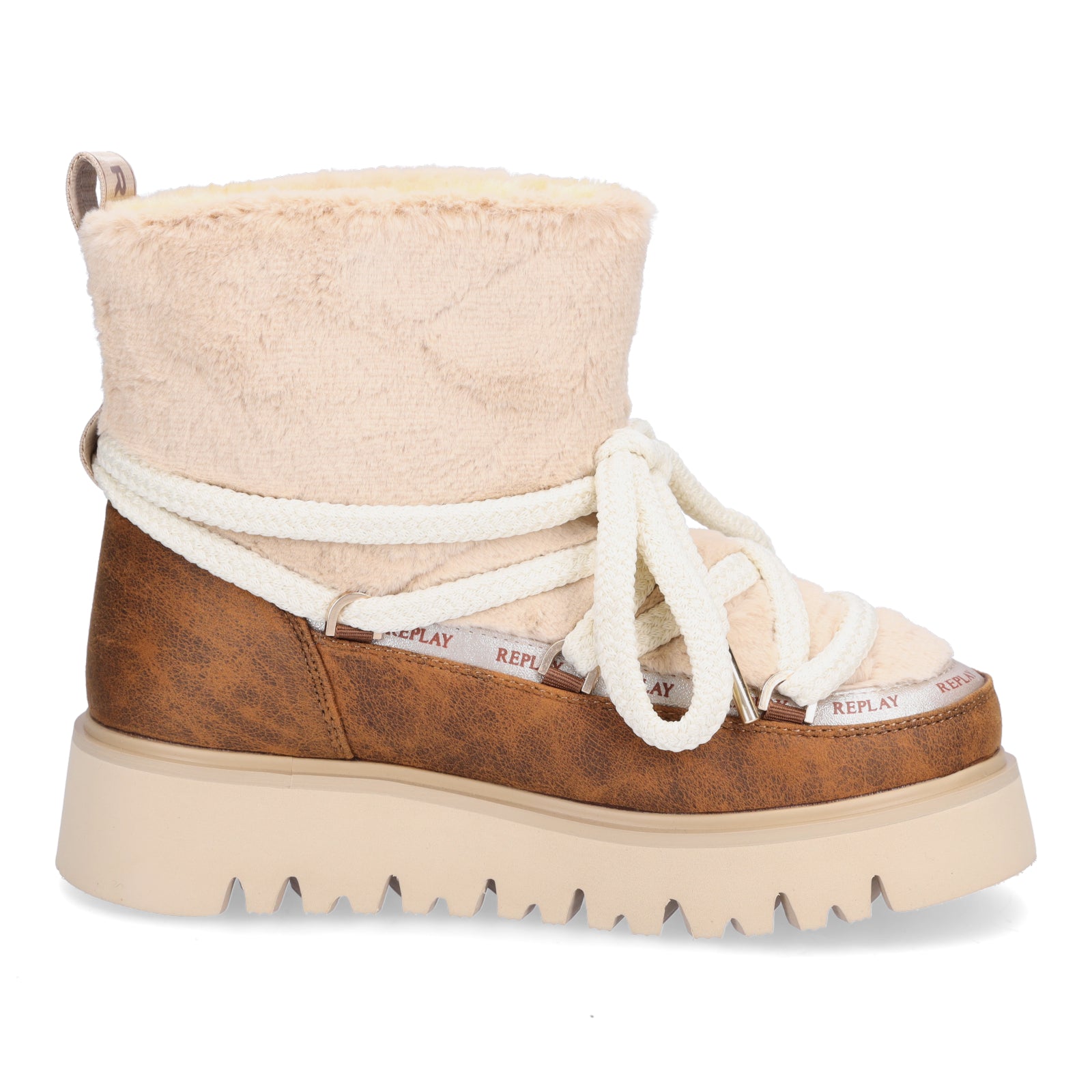 Replay Damen Moonboots Melrose Warm beige braun