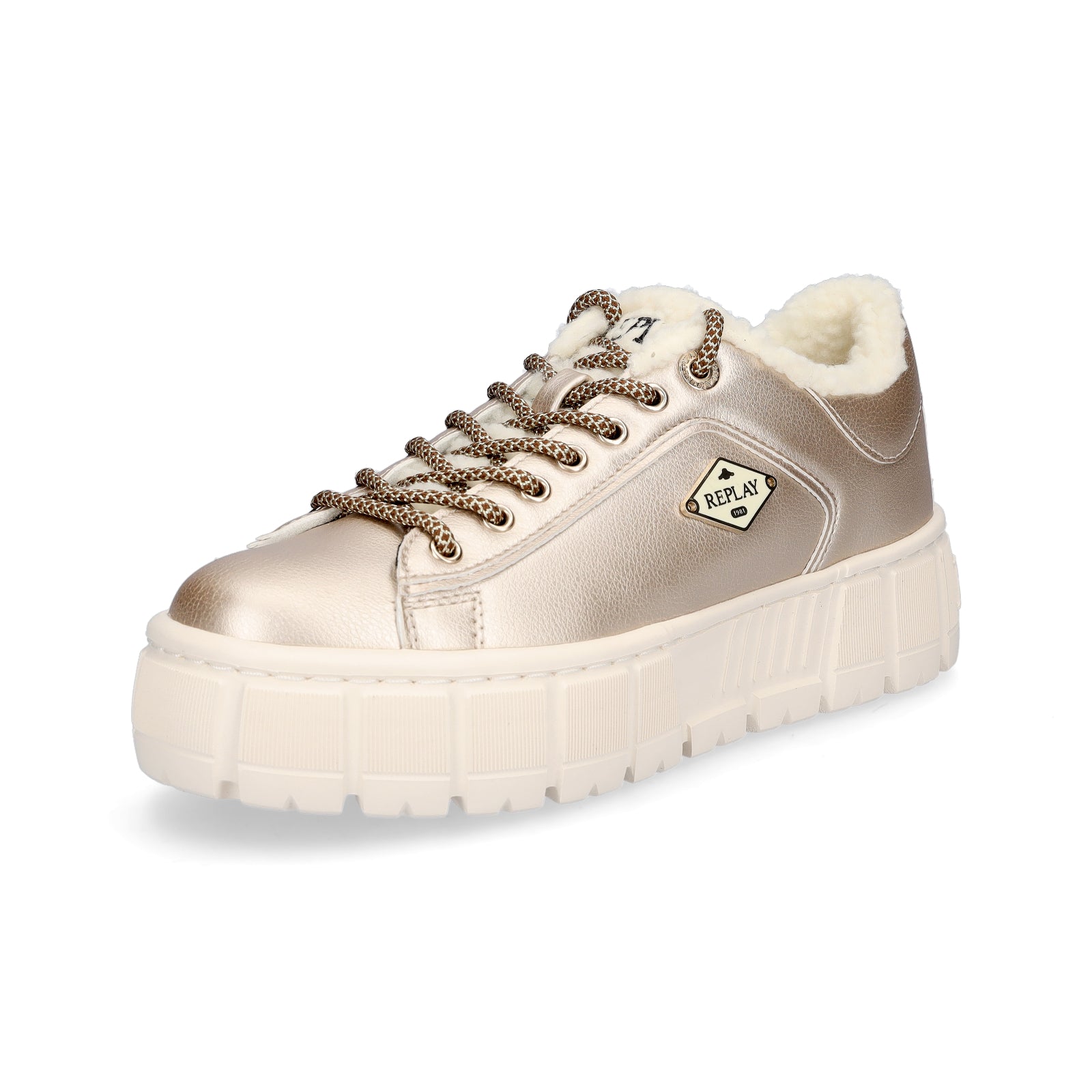 Replay women's sneakers Paulette Metal platinum
