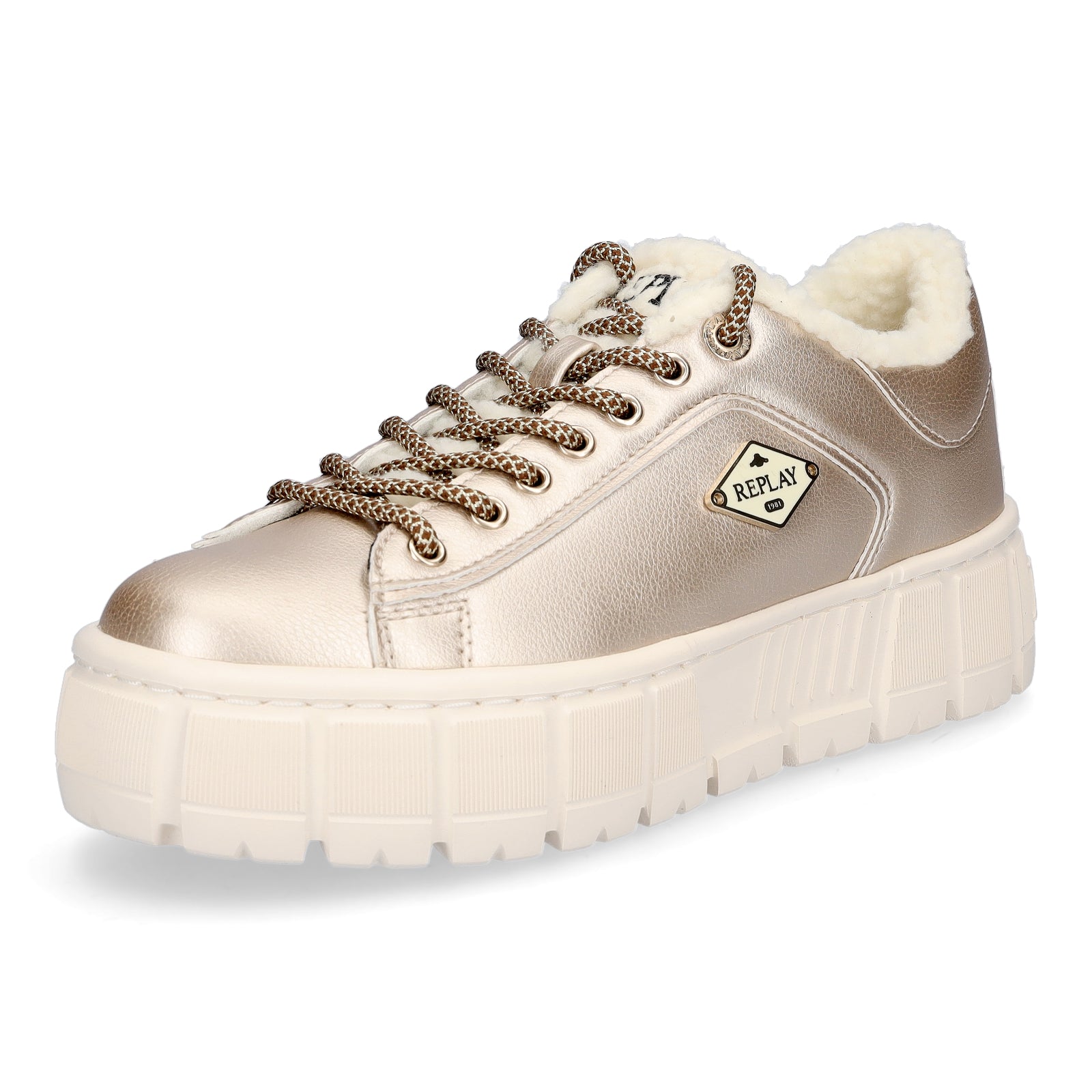 Replay Damen Sneaker Paulette Metal platin