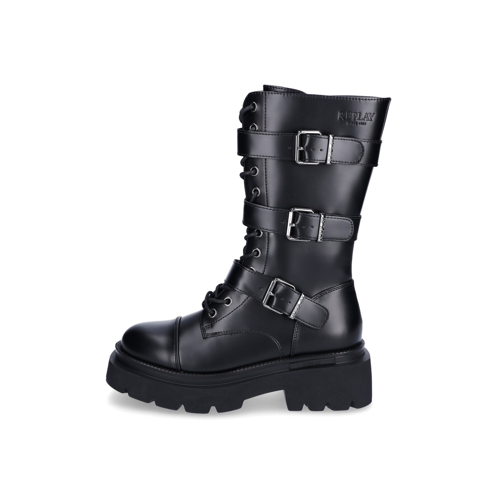 Replay Damen Schnürstiefel Orphea Moto schwarz