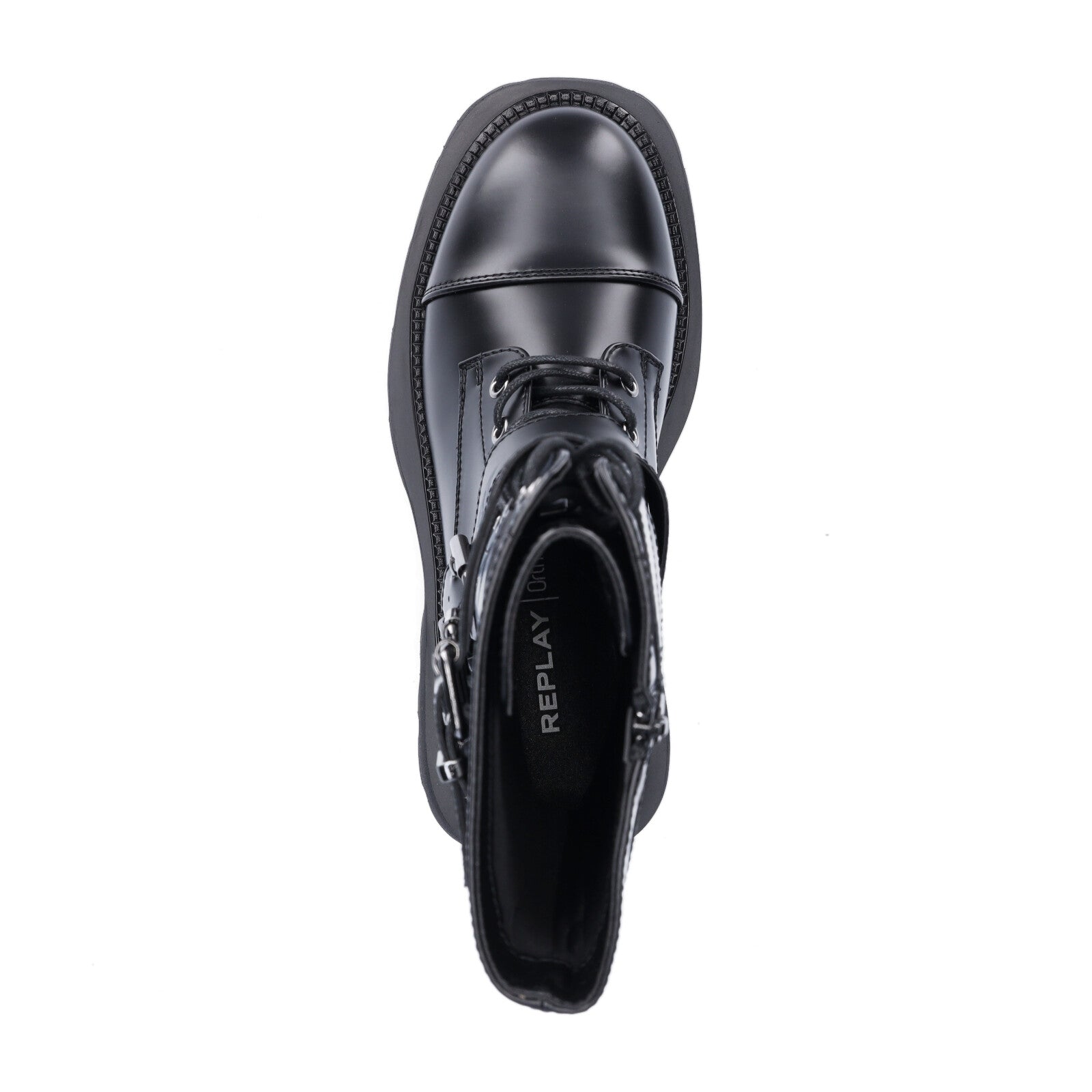 Replay Damen Schnürstiefel Orphea Moto schwarz