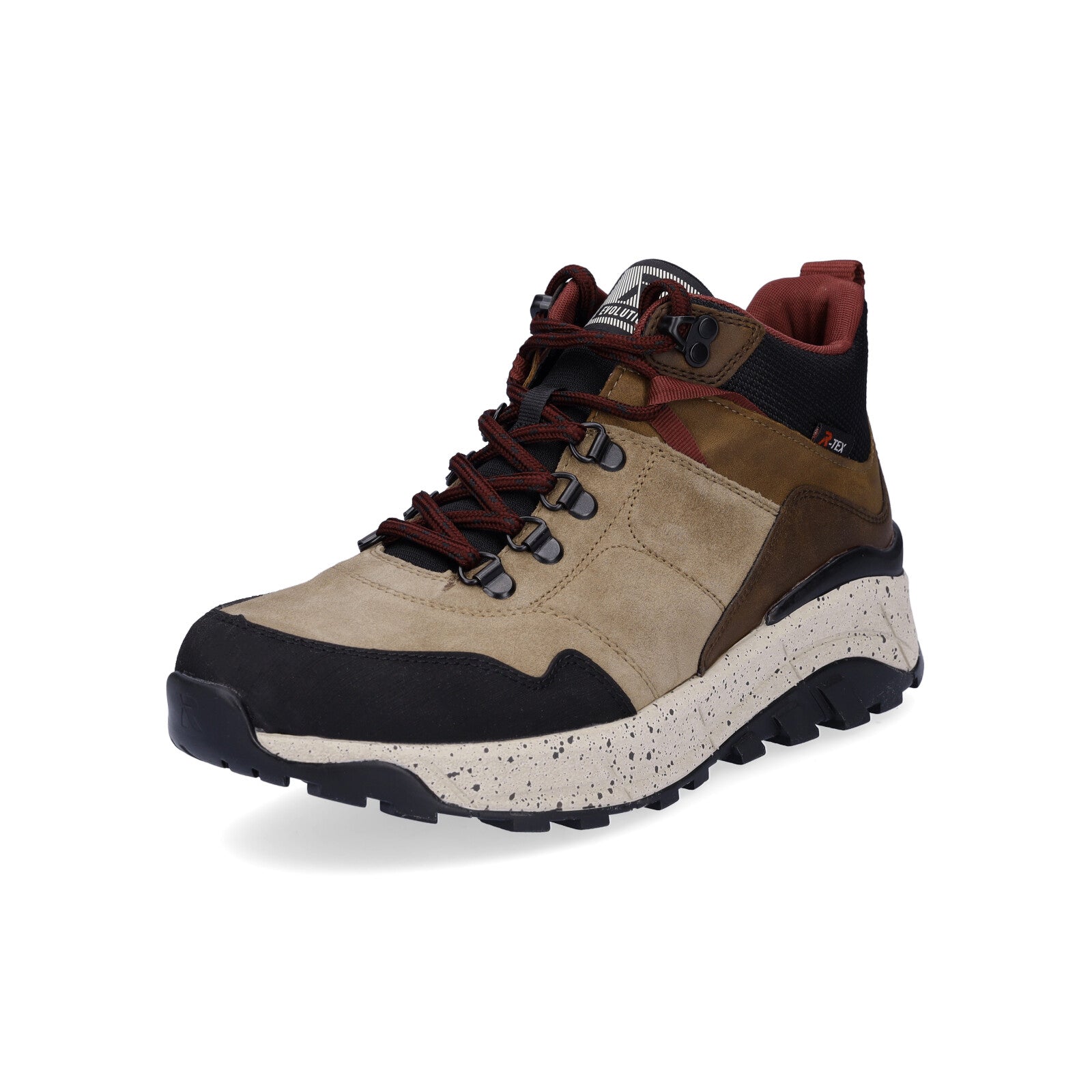 Rieker Evolution women's lace-up boot brown multi
