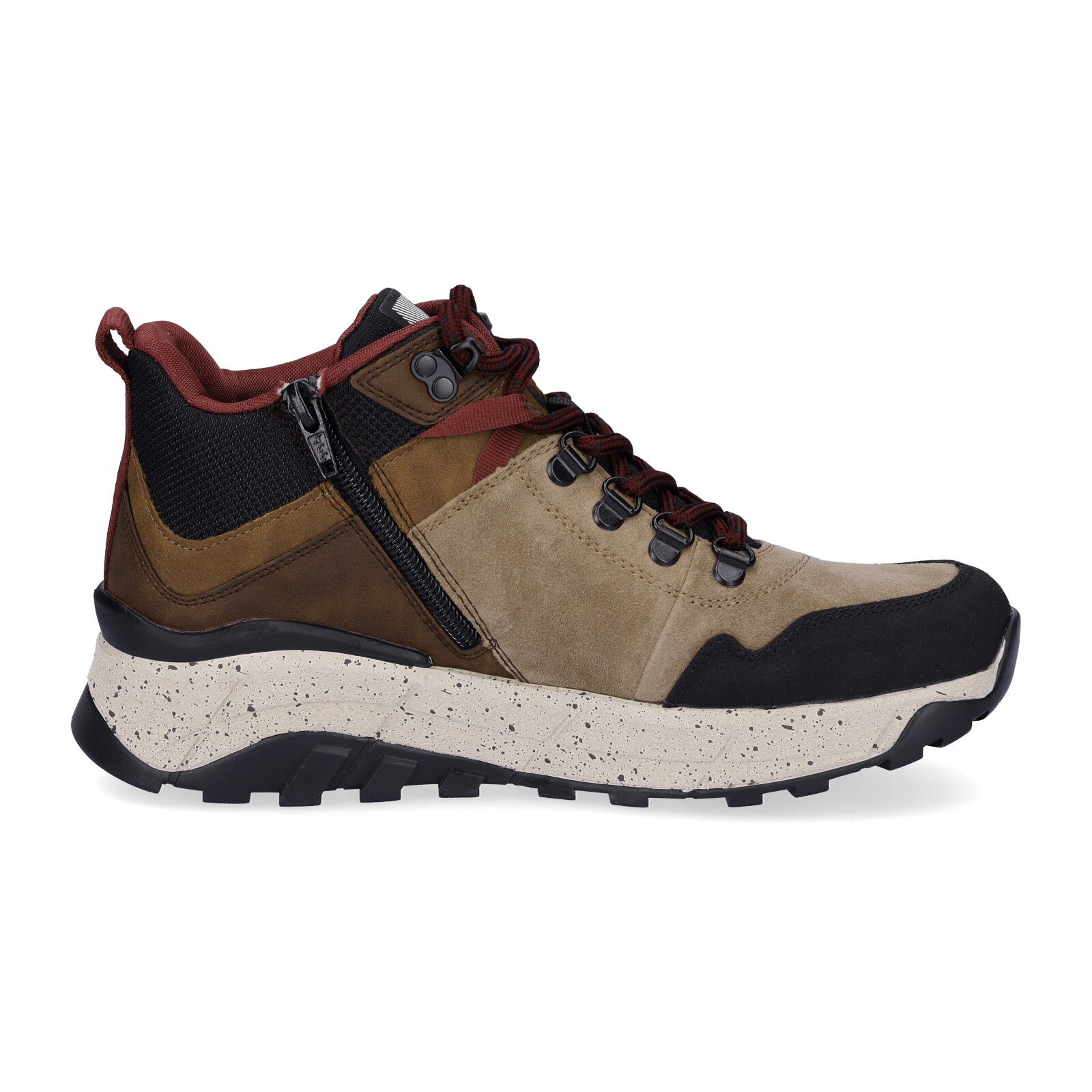 Rieker Evolution women's lace-up boot brown multi