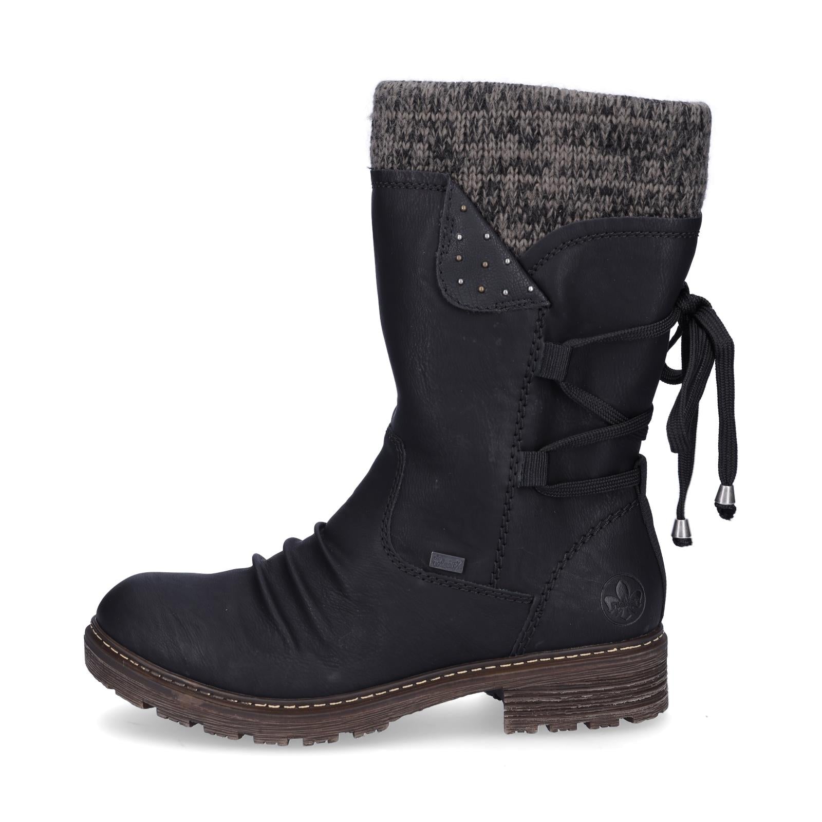 Rieker Damen Halbschaft Stiefel schwarz