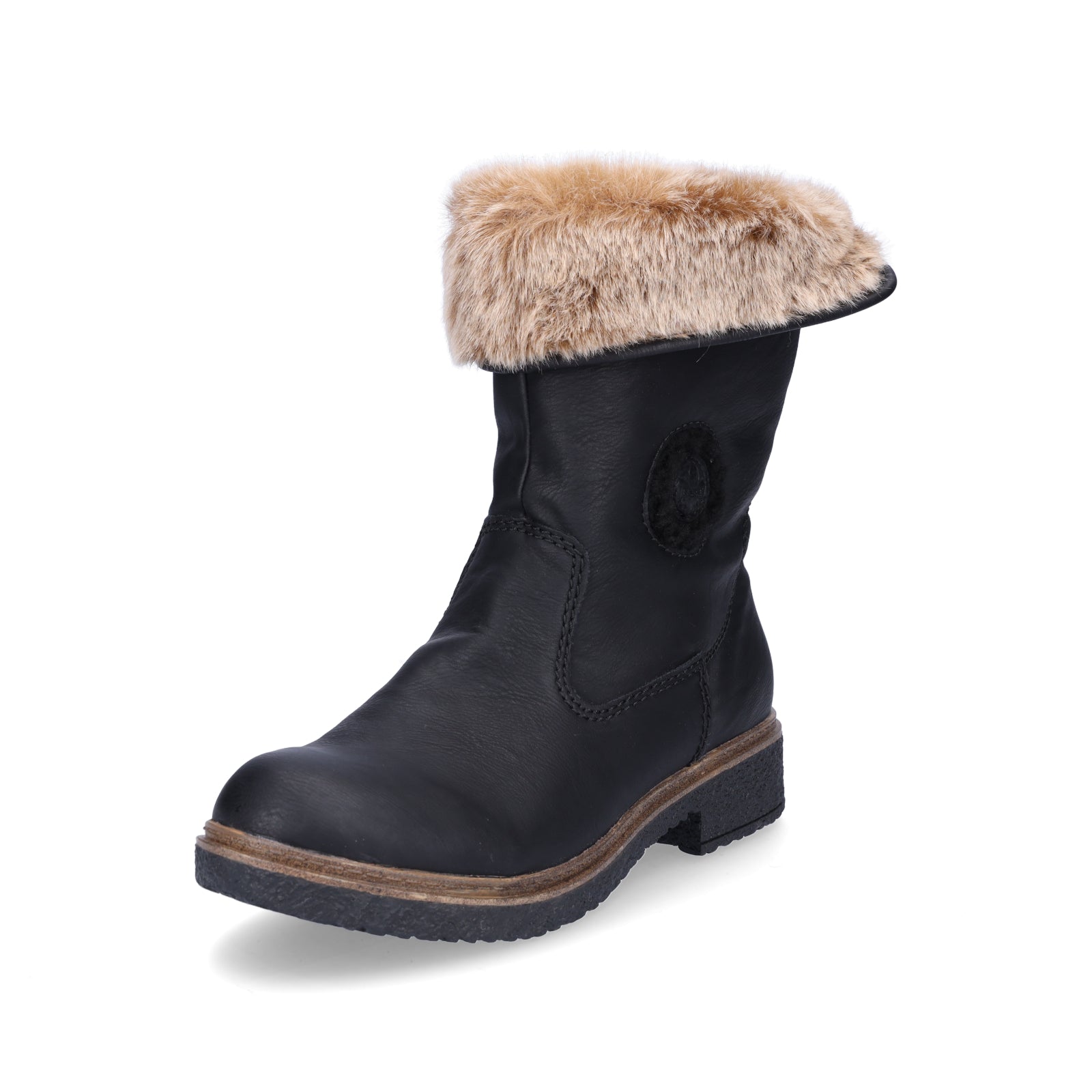 Rieker women's half-calf boots black