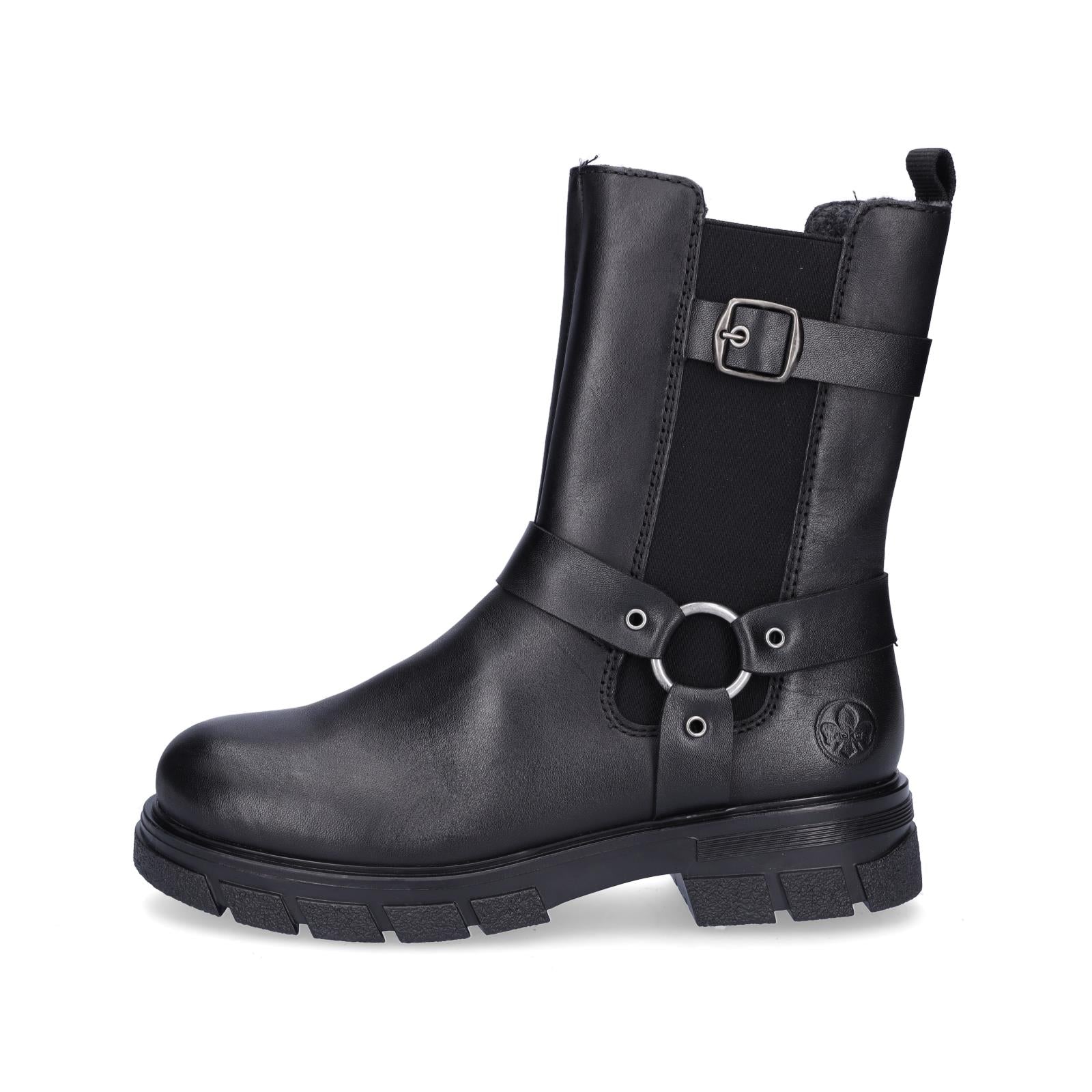 Rieker Damen Boot schwarz