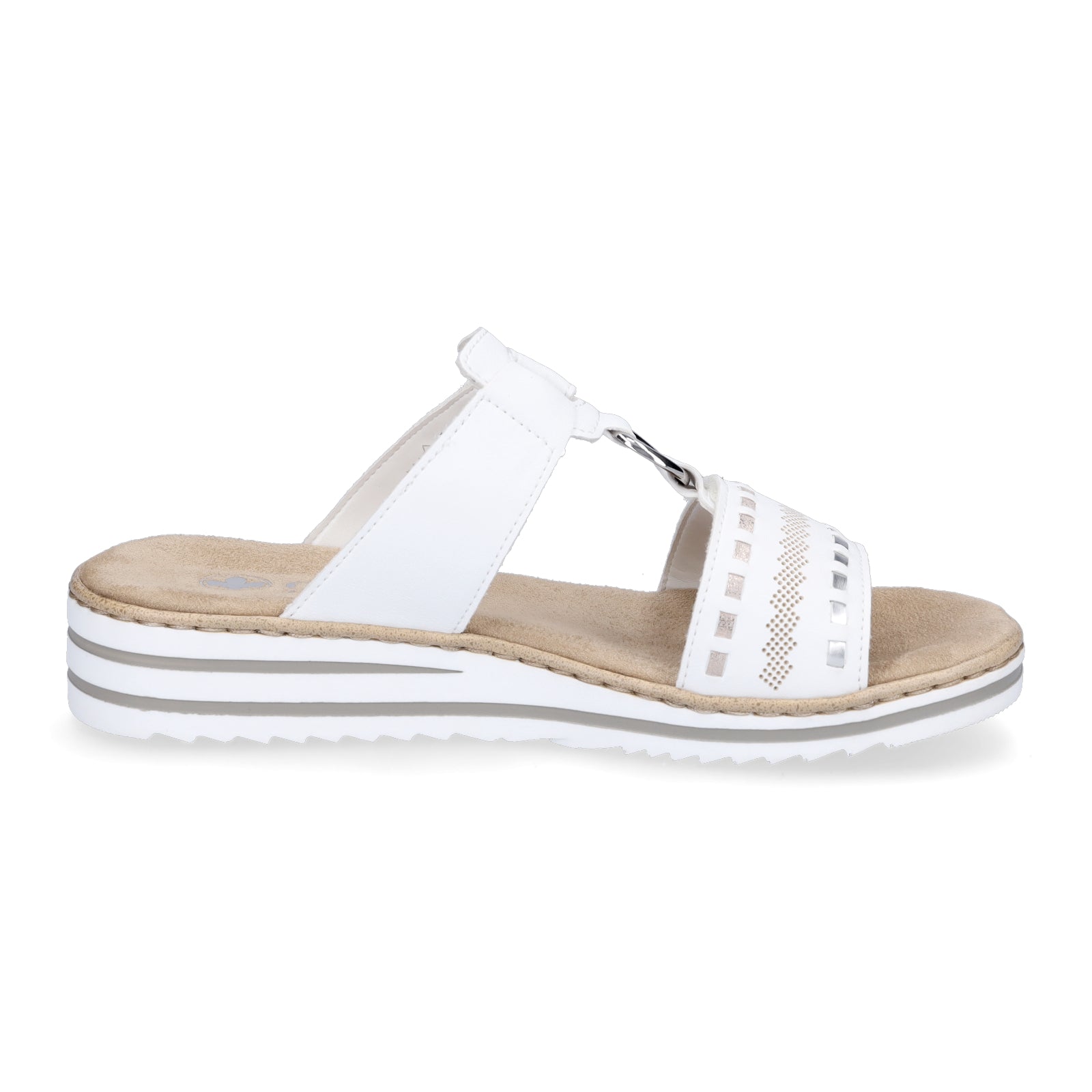 Rieker Damen Pantolette weiß