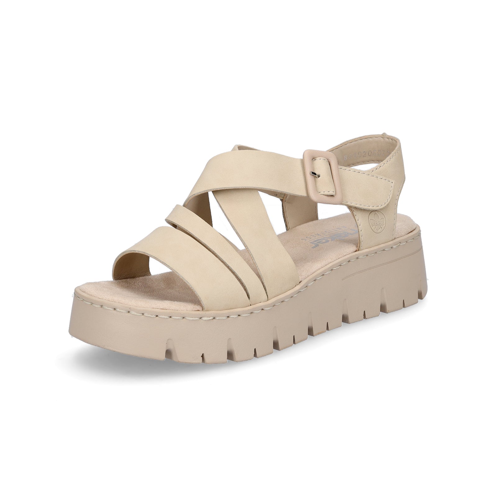 Rieker Damen Plateau Sandale beige