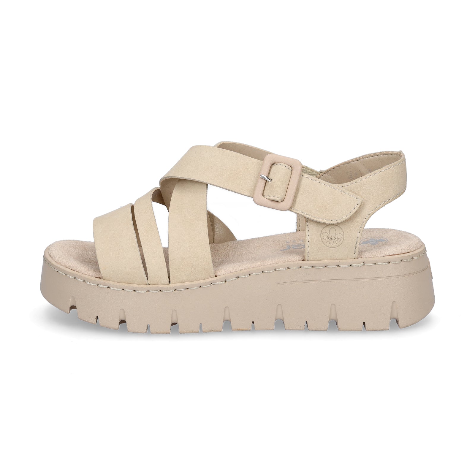 Rieker Damen Plateau Sandale beige