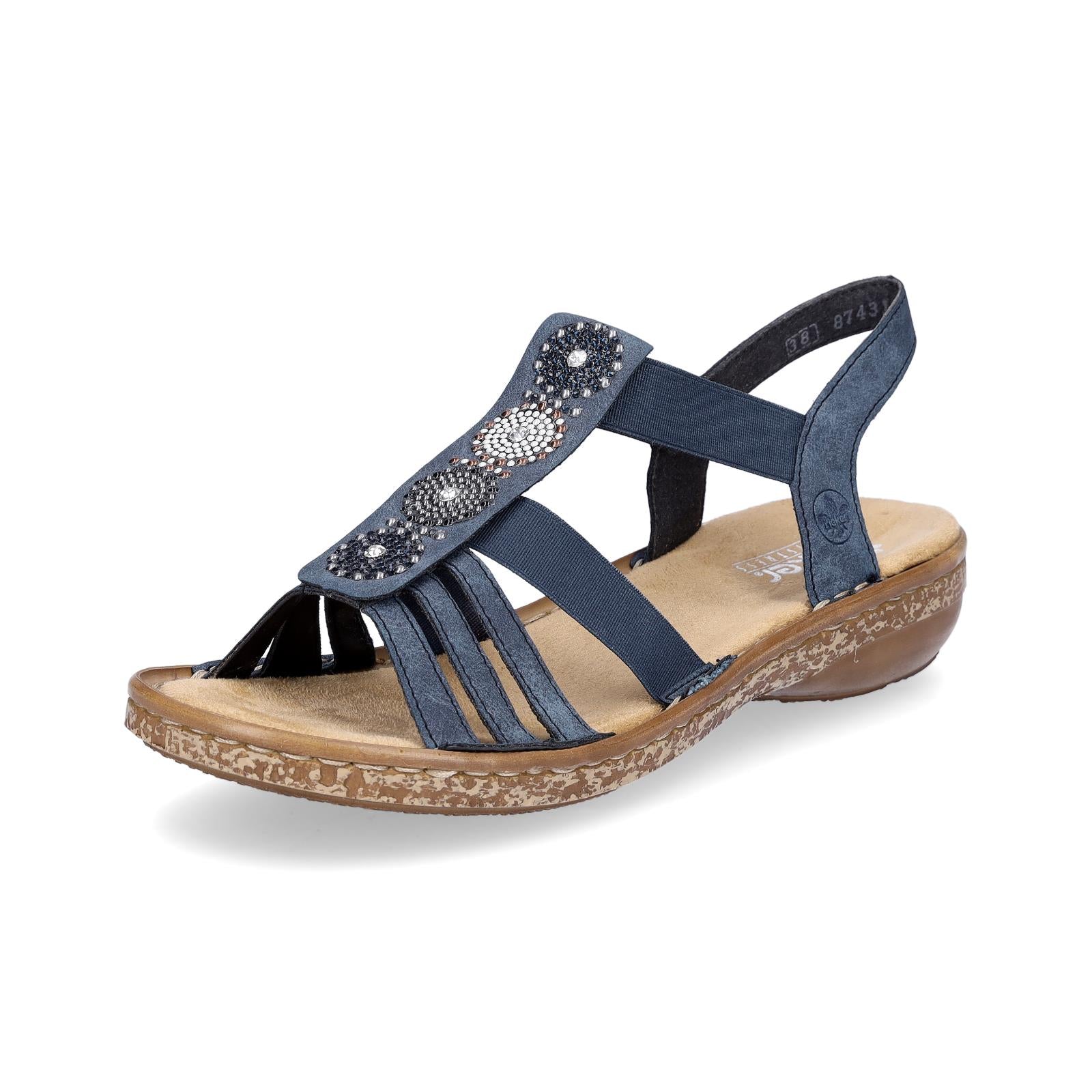 Rieker Damen Sandale blau