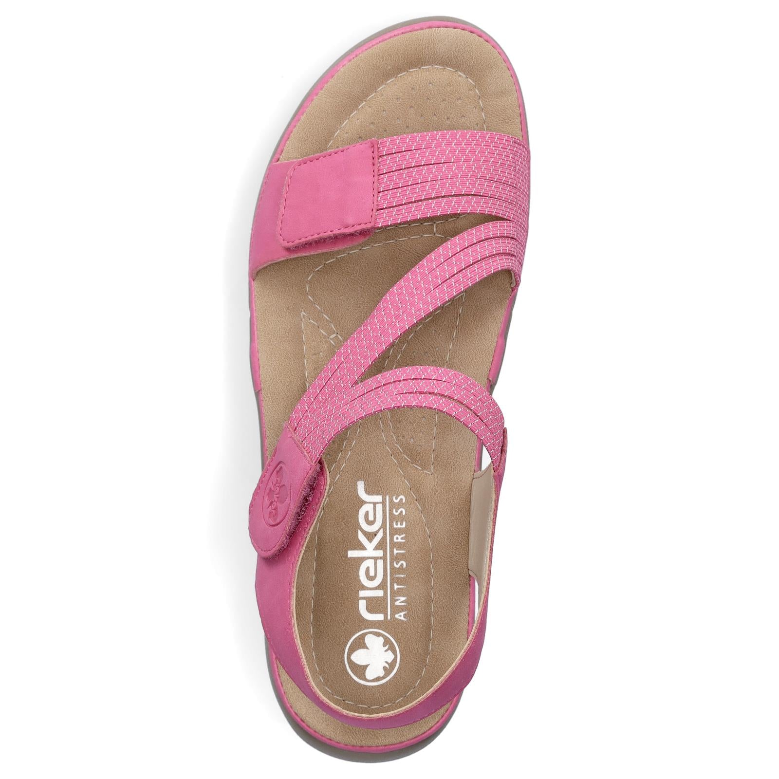 Rieker women's trekking sandal pink