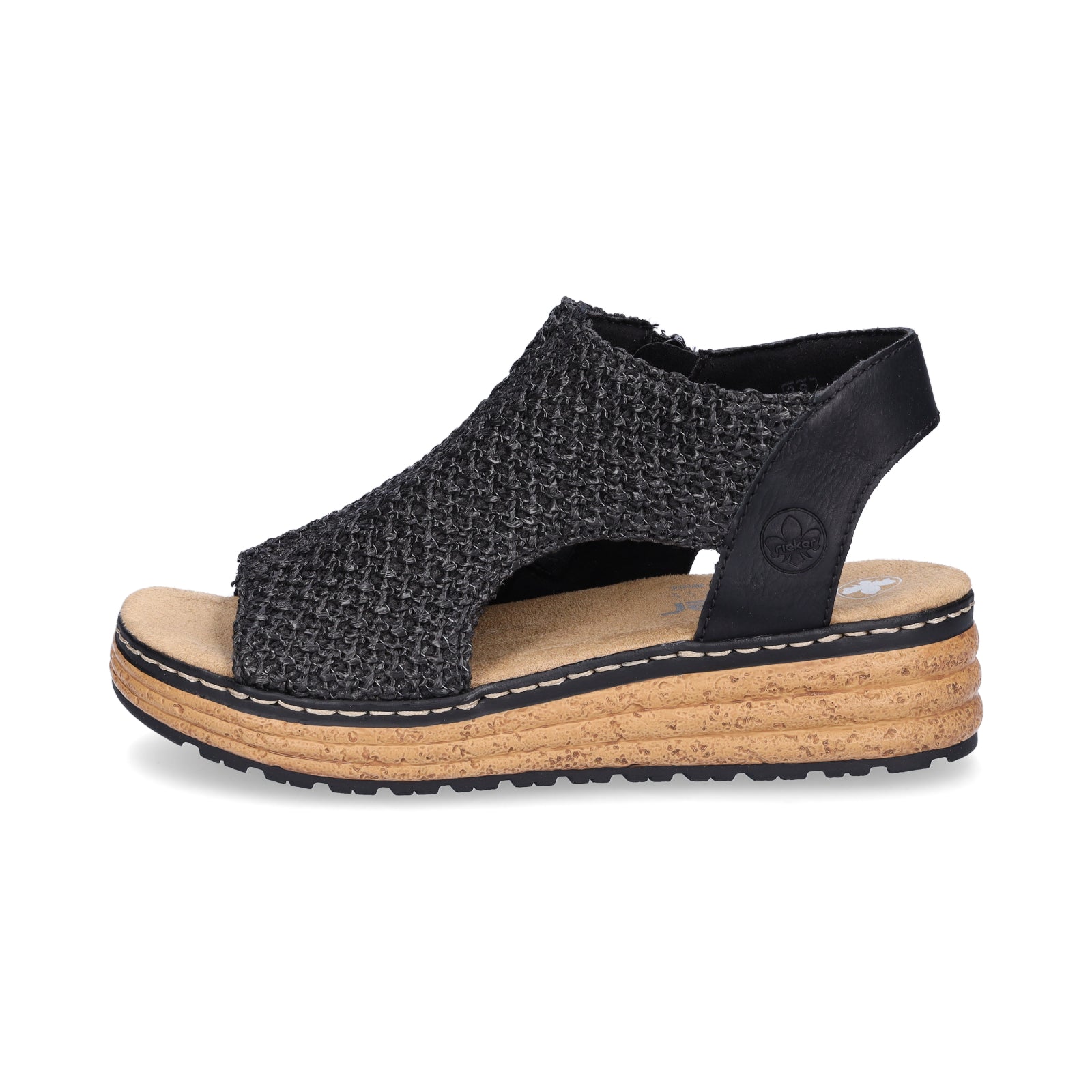 Rieker Damen Sandale schwarz