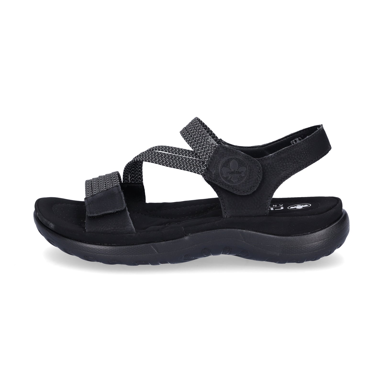 Rieker Damen Trekking Sandale schwarz