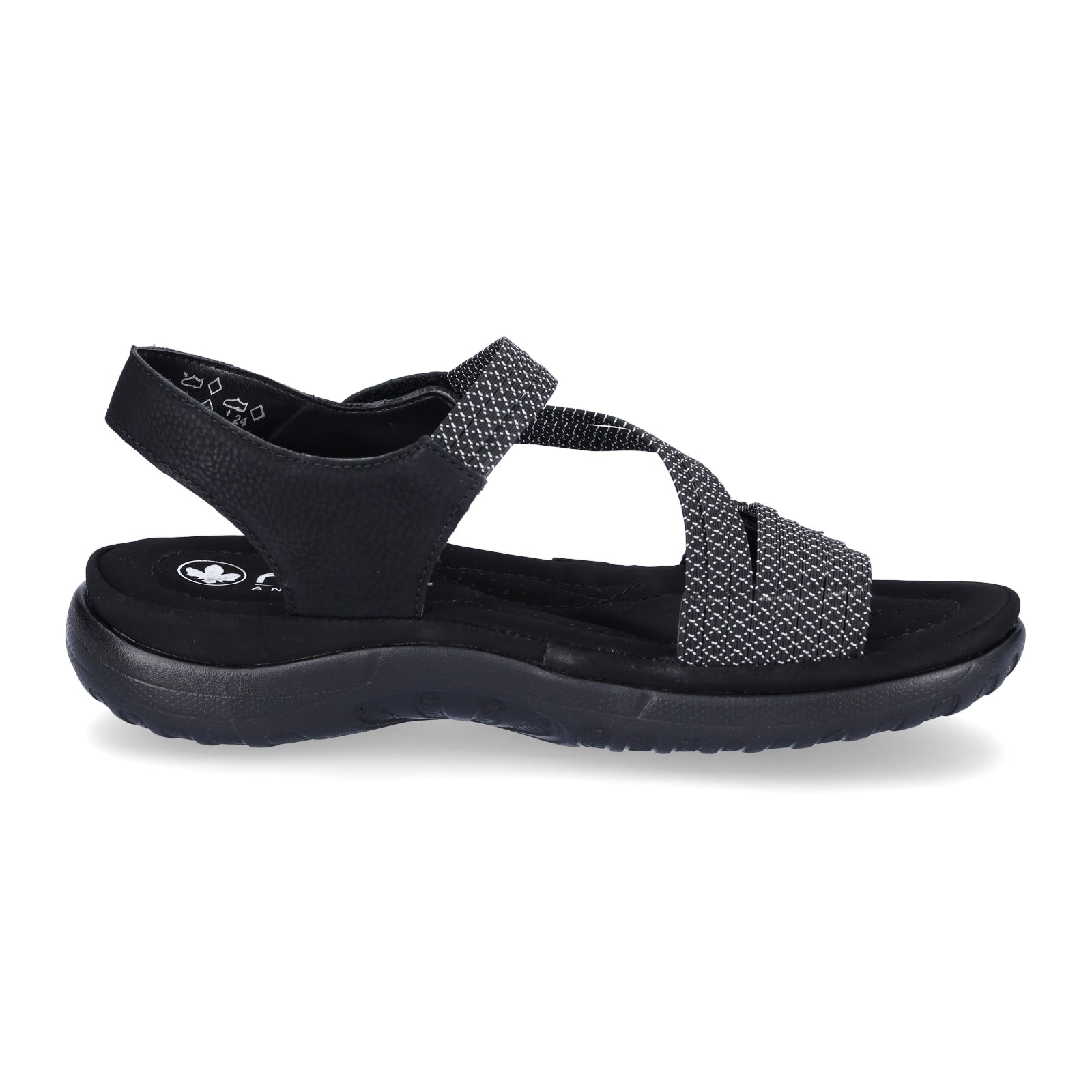 Rieker Damen Trekking Sandale schwarz