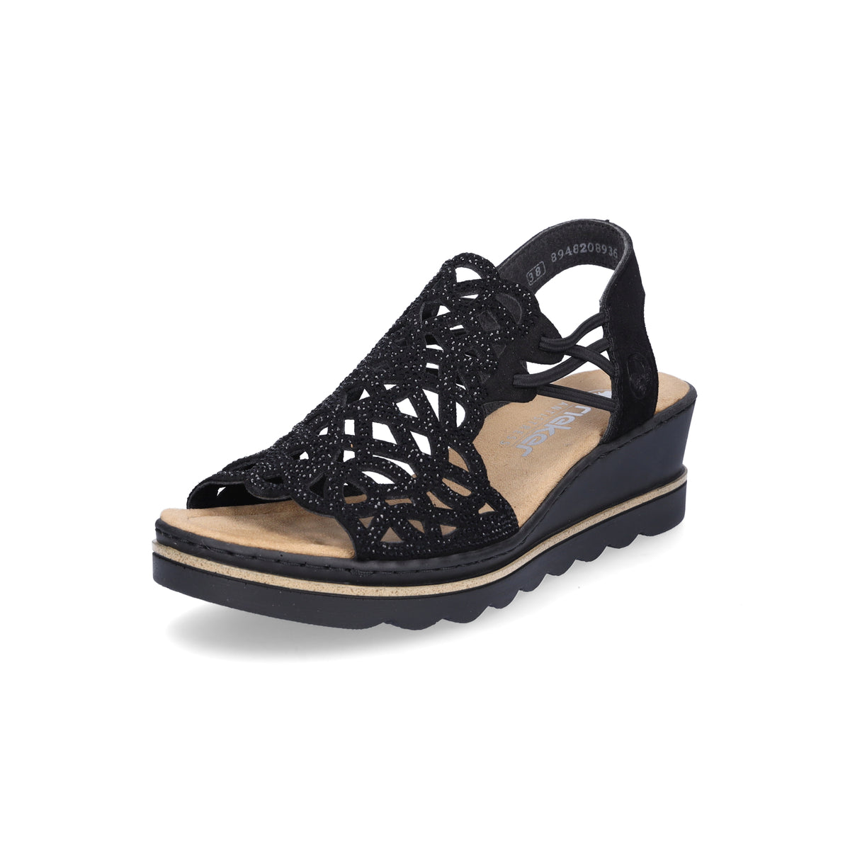 Rieker Schuhe Rieker Sandalen Schwarz Rieker Sneaker Damen Sandalen Rieker  Damen Sandale Schwarz 67465-00