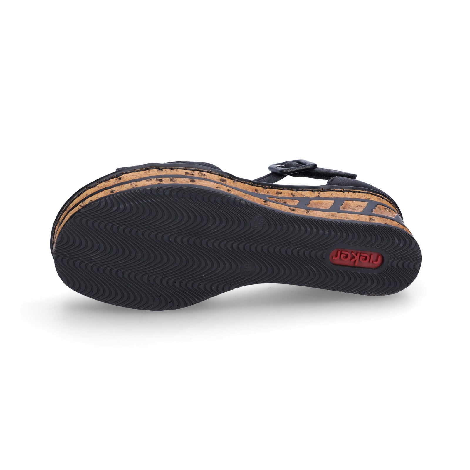 Rieker Damen Keilsandalette schwarz