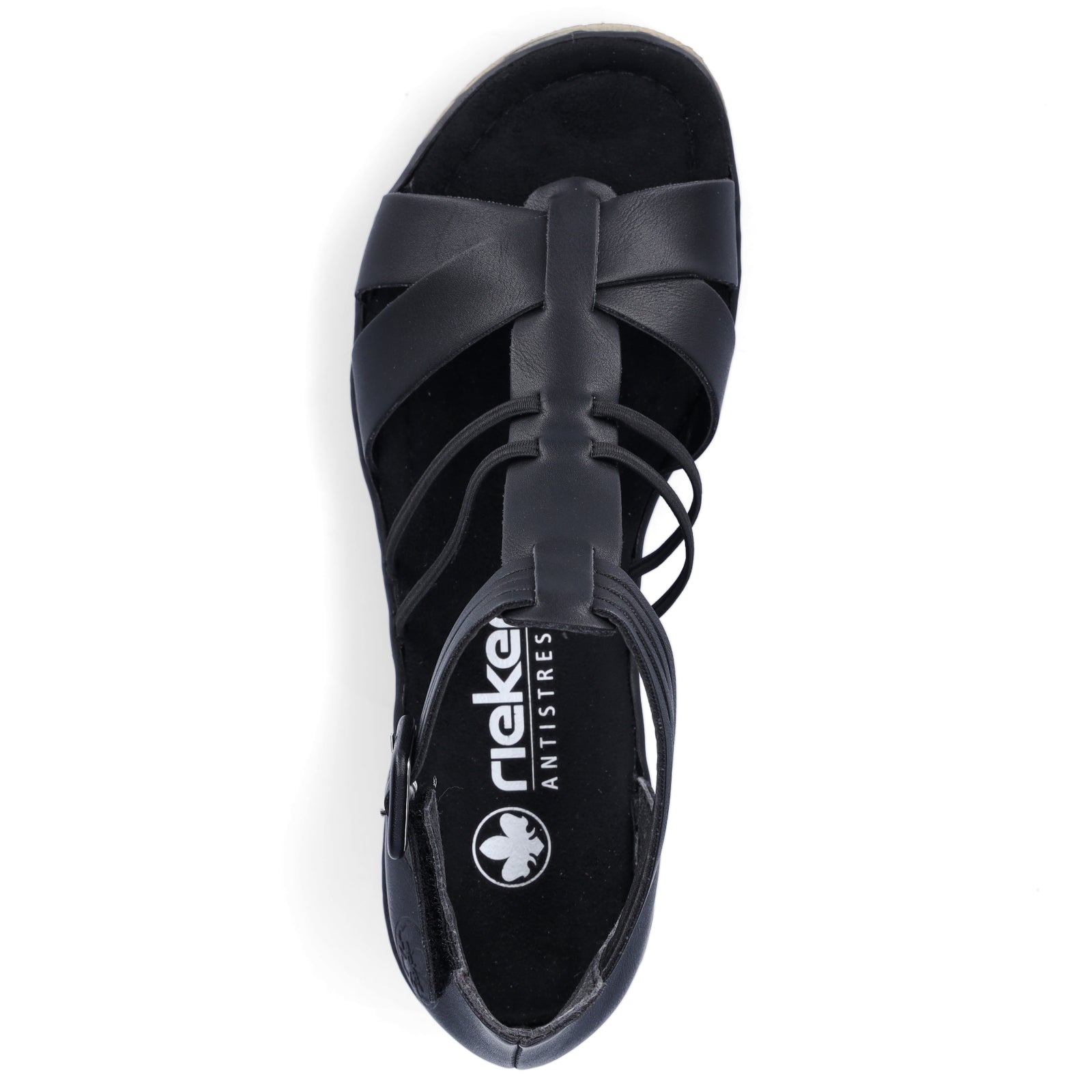 Rieker Damen Keilsandalette schwarz