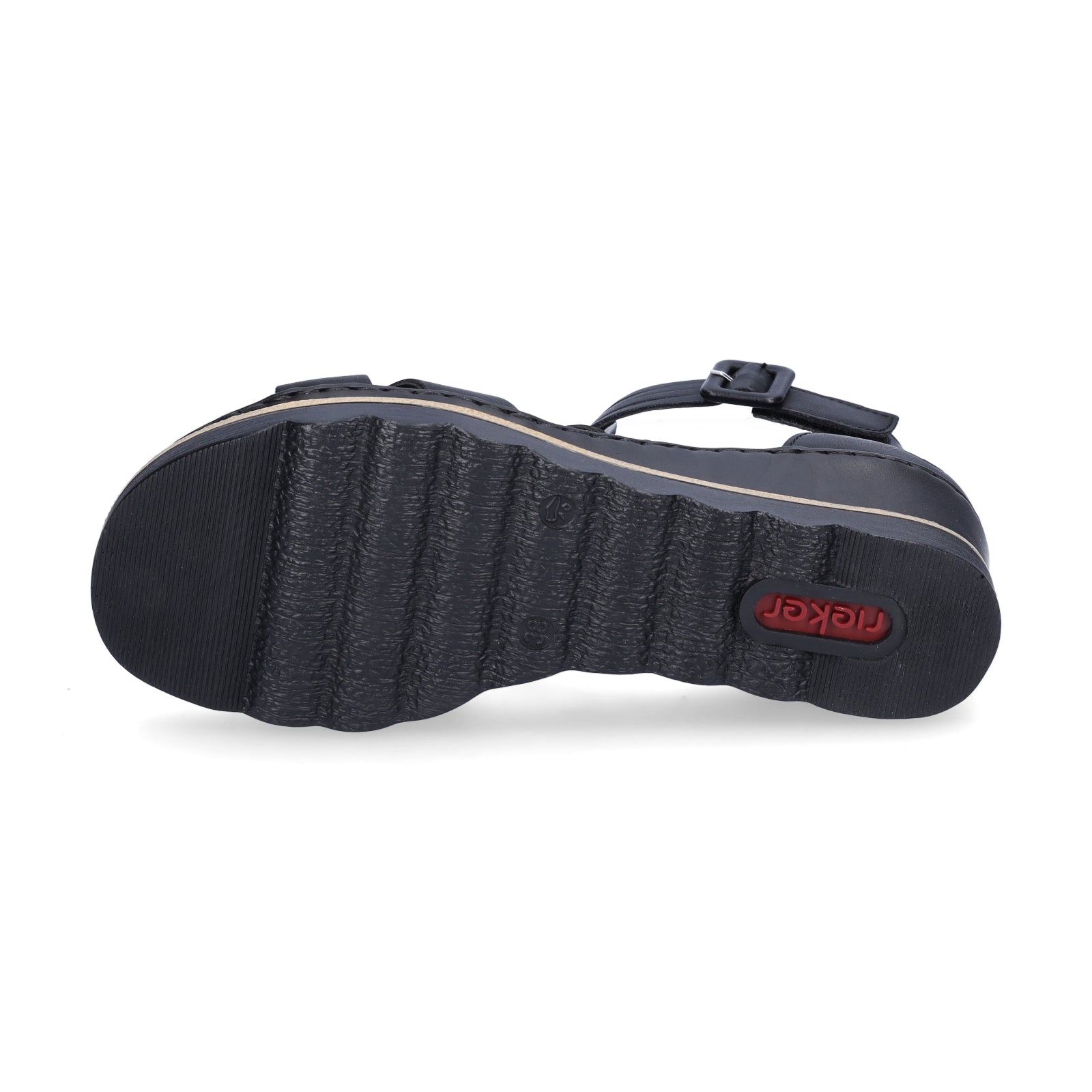 Rieker Damen Keilsandalette schwarz