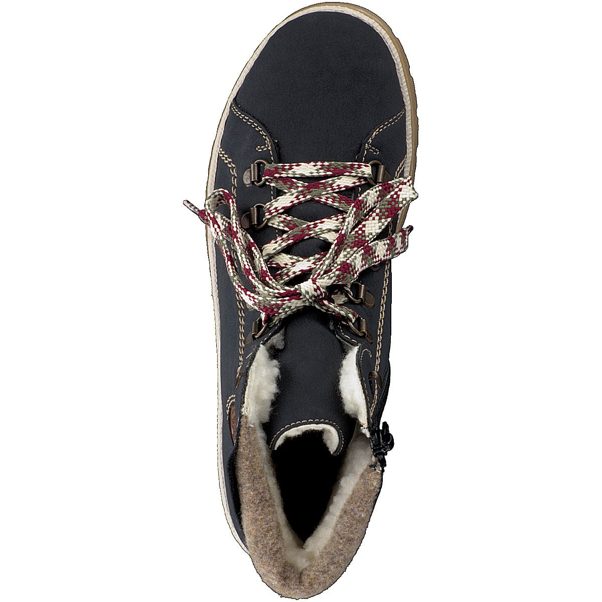 Rieker women's lace-up boot blue