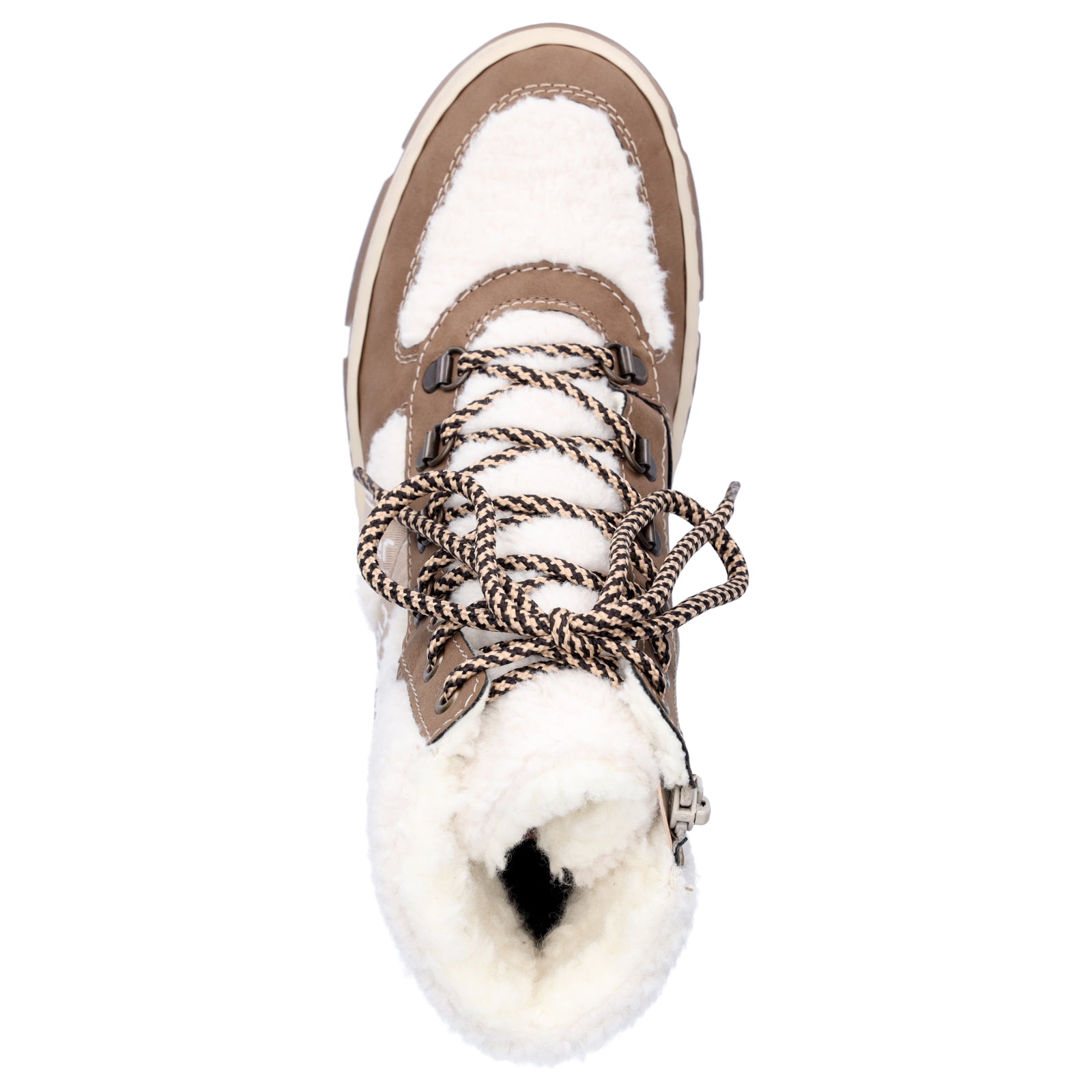 Rieker Damen Schnürboot beige weiß
